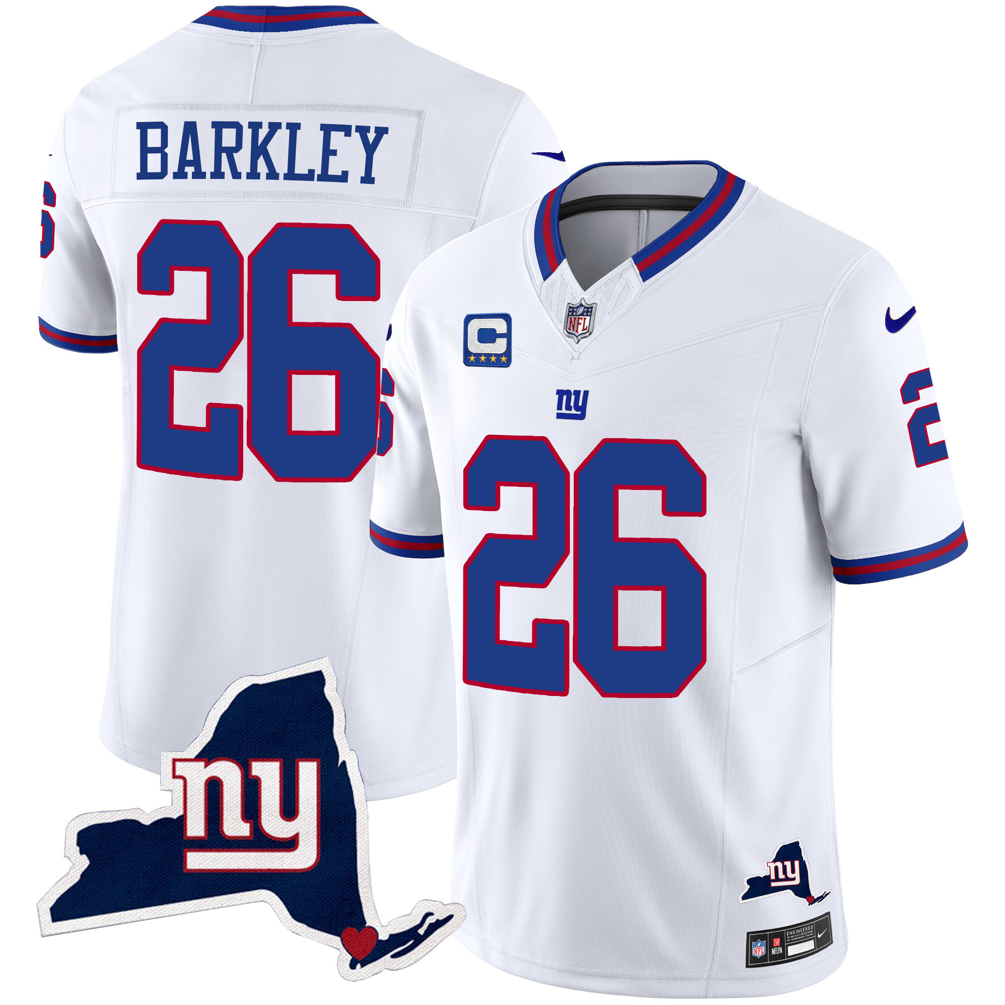 Men's New York Giants New York State Map Patch Limited Jersey V2 - All Stitched - Image 17