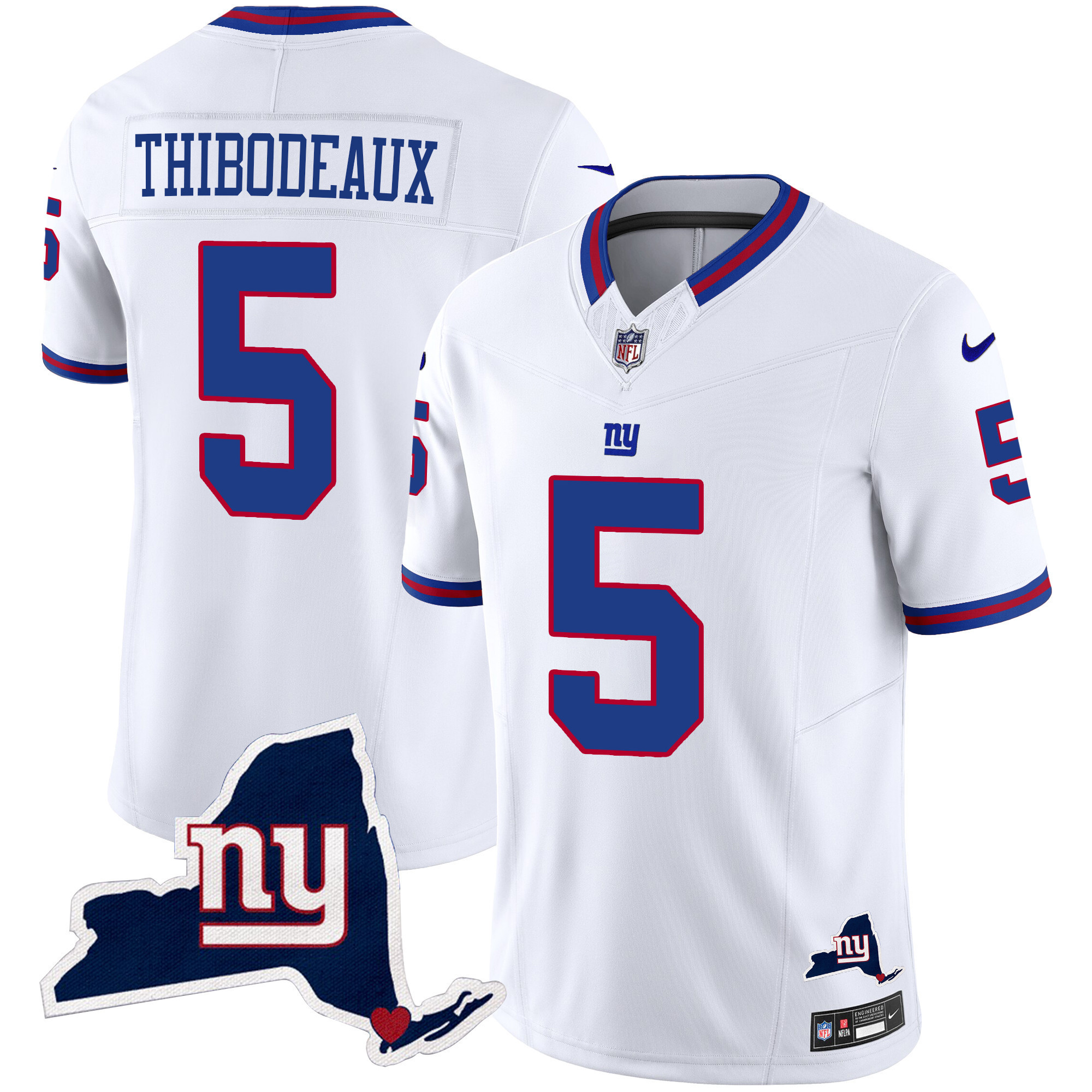 Men's New York Giants New York State Map Patch Limited Jersey V2 - All Stitched - Image 18
