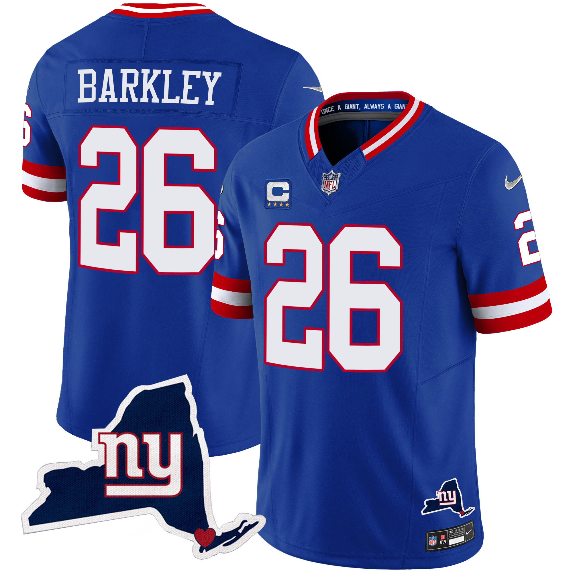 Men's New York Giants New York State Map Patch Limited Jersey V2 - All Stitched - Image 12