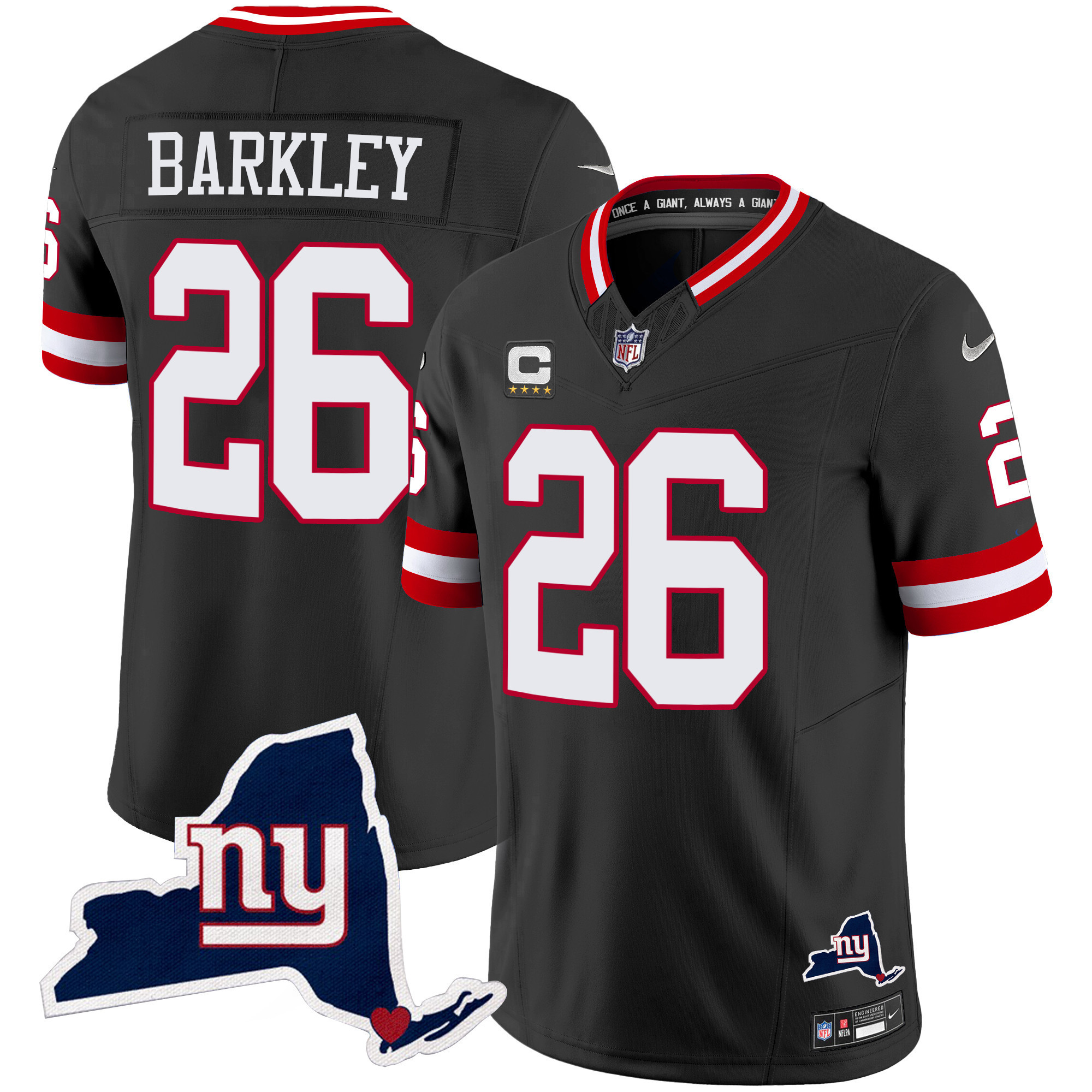 Men's New York Giants New York State Map Patch Limited Jersey V2 - All Stitched - Image 27