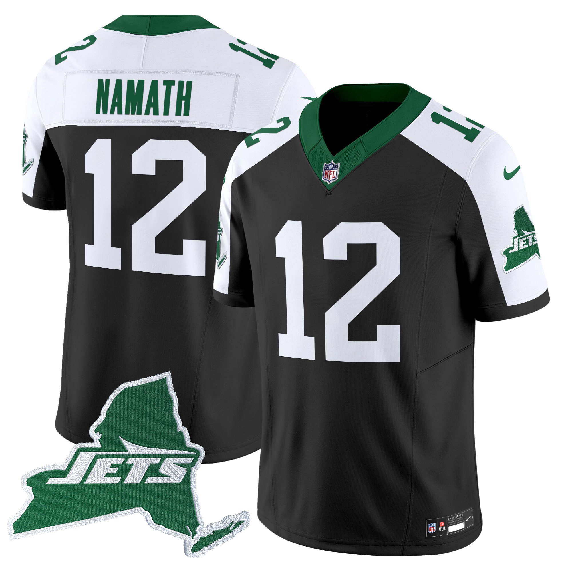 Men's New York Jets Home Patch Vapor Legacy Limited Jersey - All Stitched - Image 20