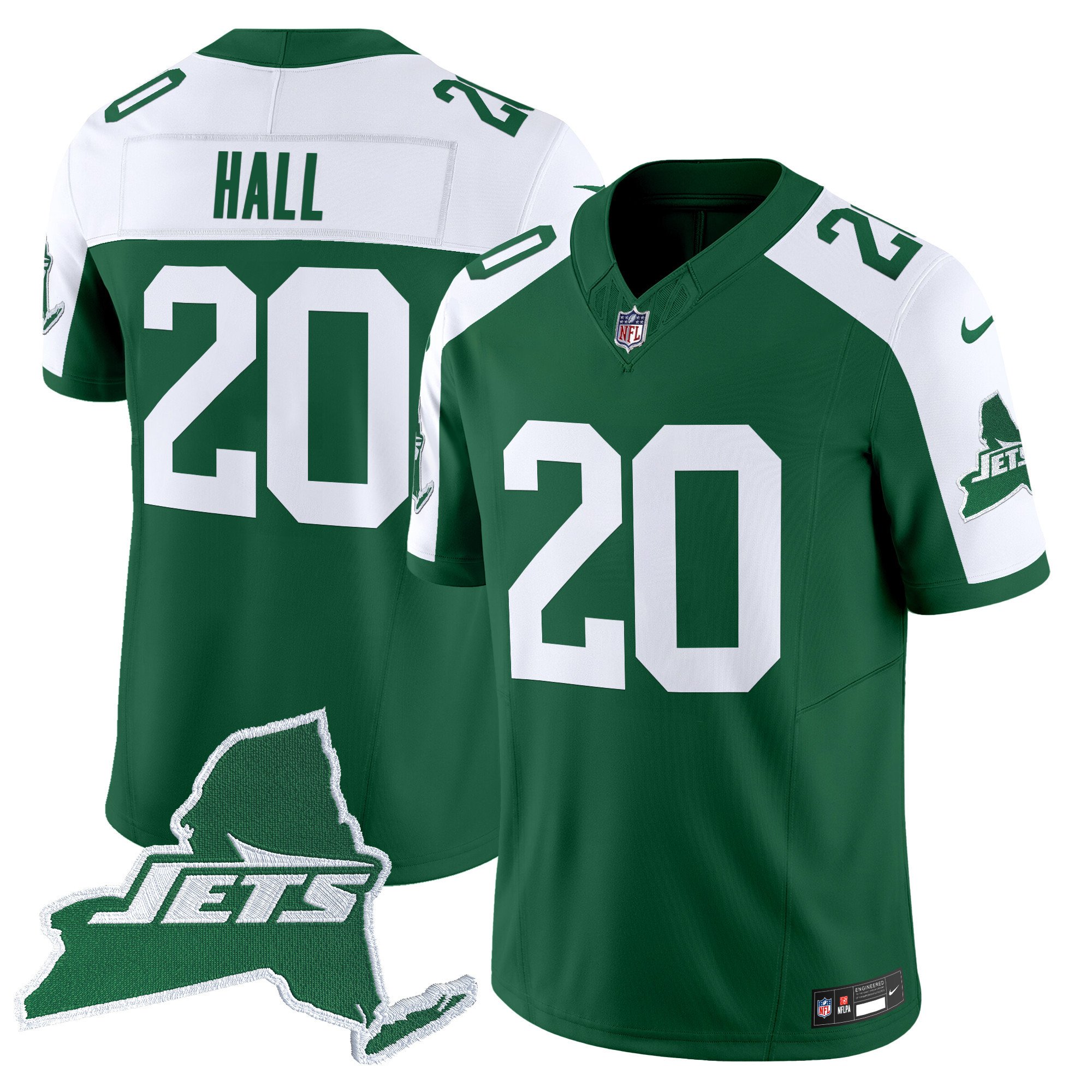 Men's New York Jets Home Patch Vapor Legacy Limited Jersey - All Stitched - Image 10