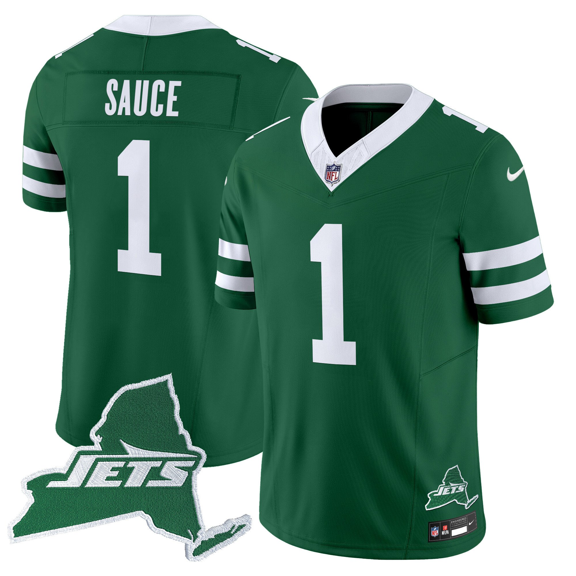 Men's New York Jets Home Patch Vapor Legacy Limited Jersey - All Stitched - Image 26