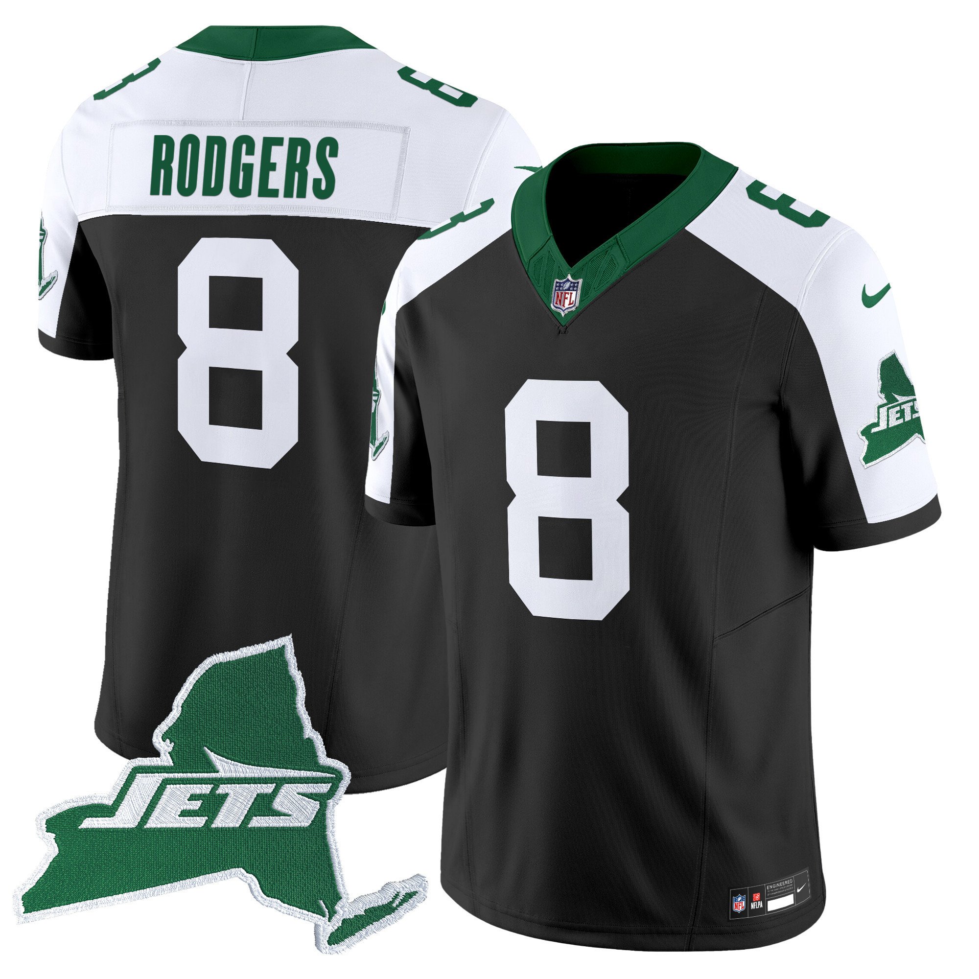 Men's New York Jets Home Patch Vapor Legacy Limited Jersey - All Stitched - Image 15