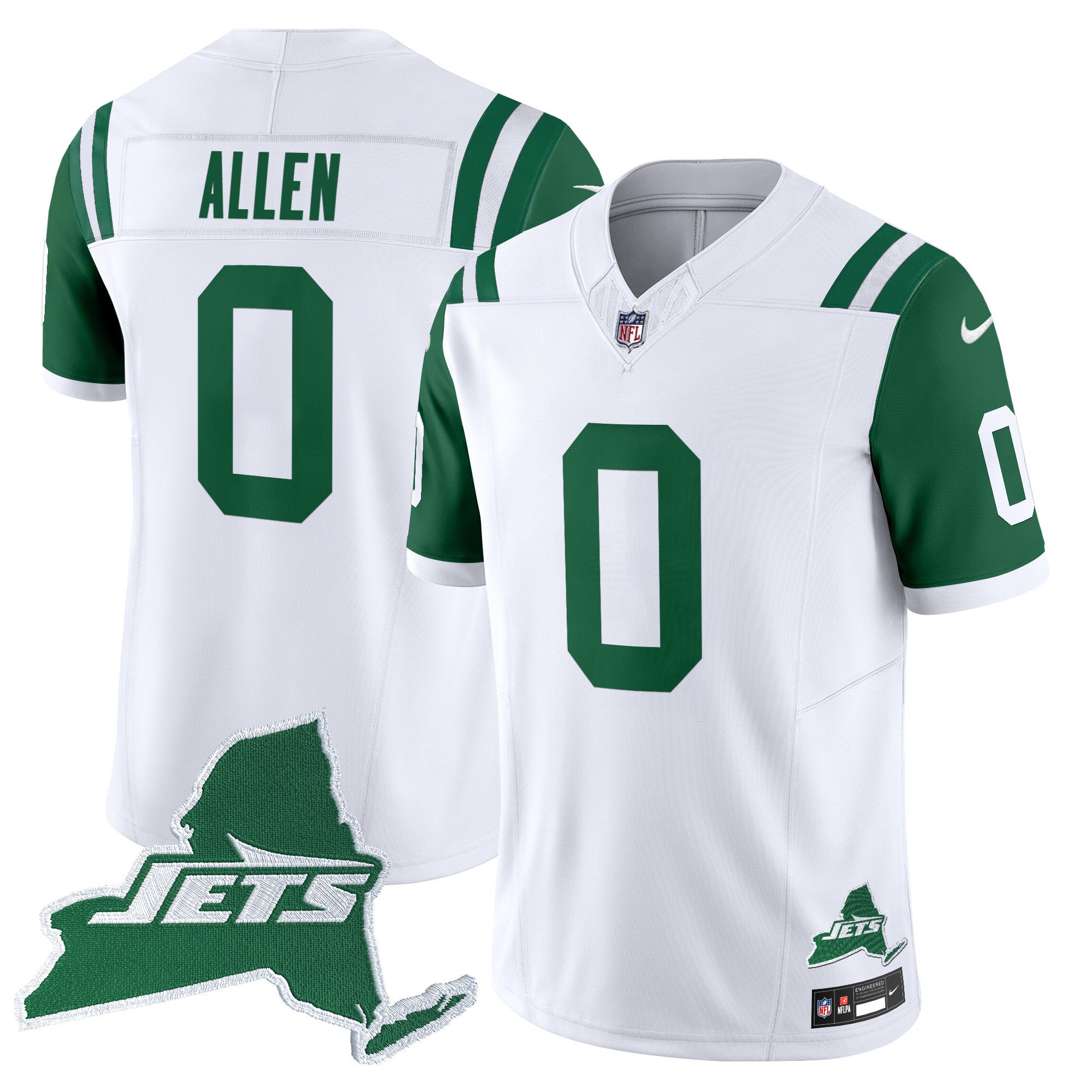 Men's New York Jets Home Patch Vapor Legacy Limited Jersey - All Stitched - Image 7
