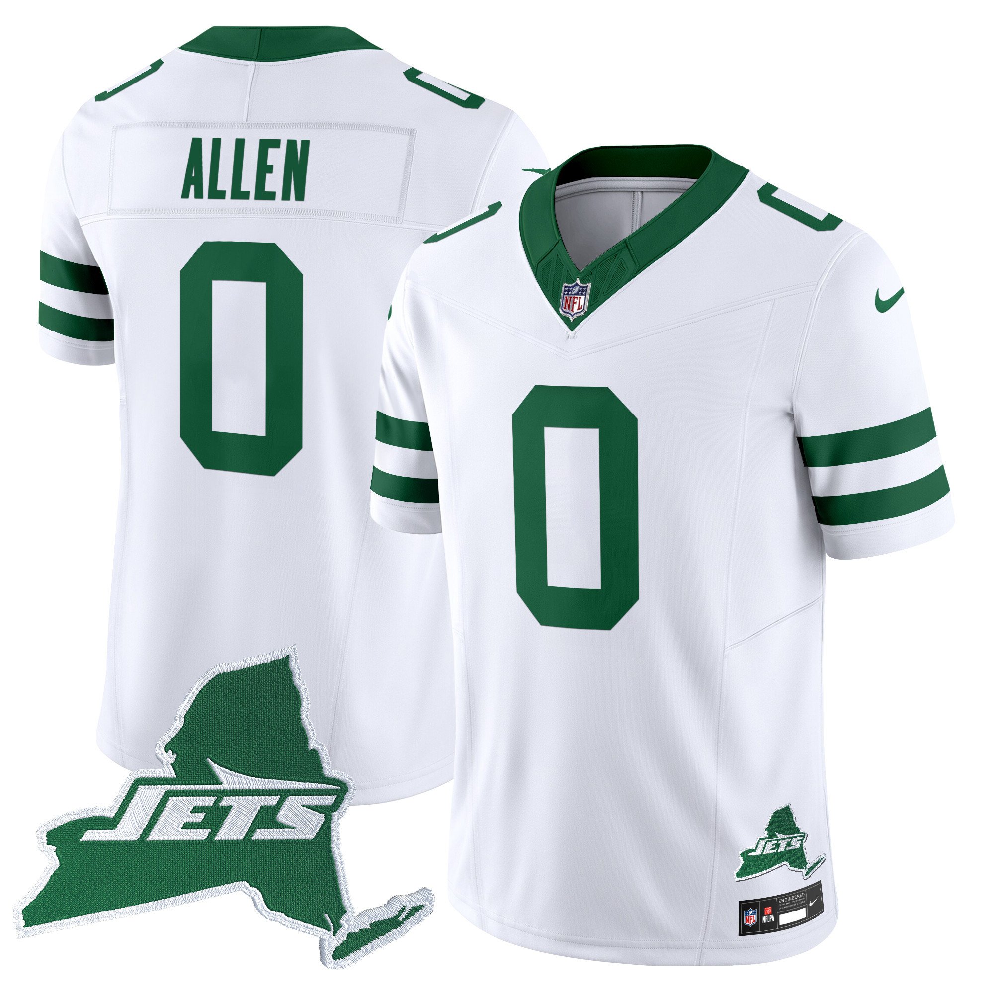 Men's New York Jets Home Patch Vapor Legacy Limited Jersey - All Stitched - Image 35