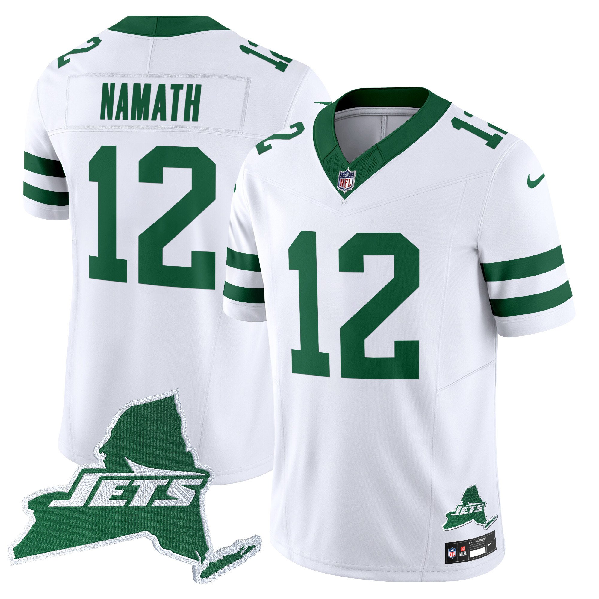 Men's New York Jets Home Patch Vapor Legacy Limited Jersey - All Stitched - Image 34