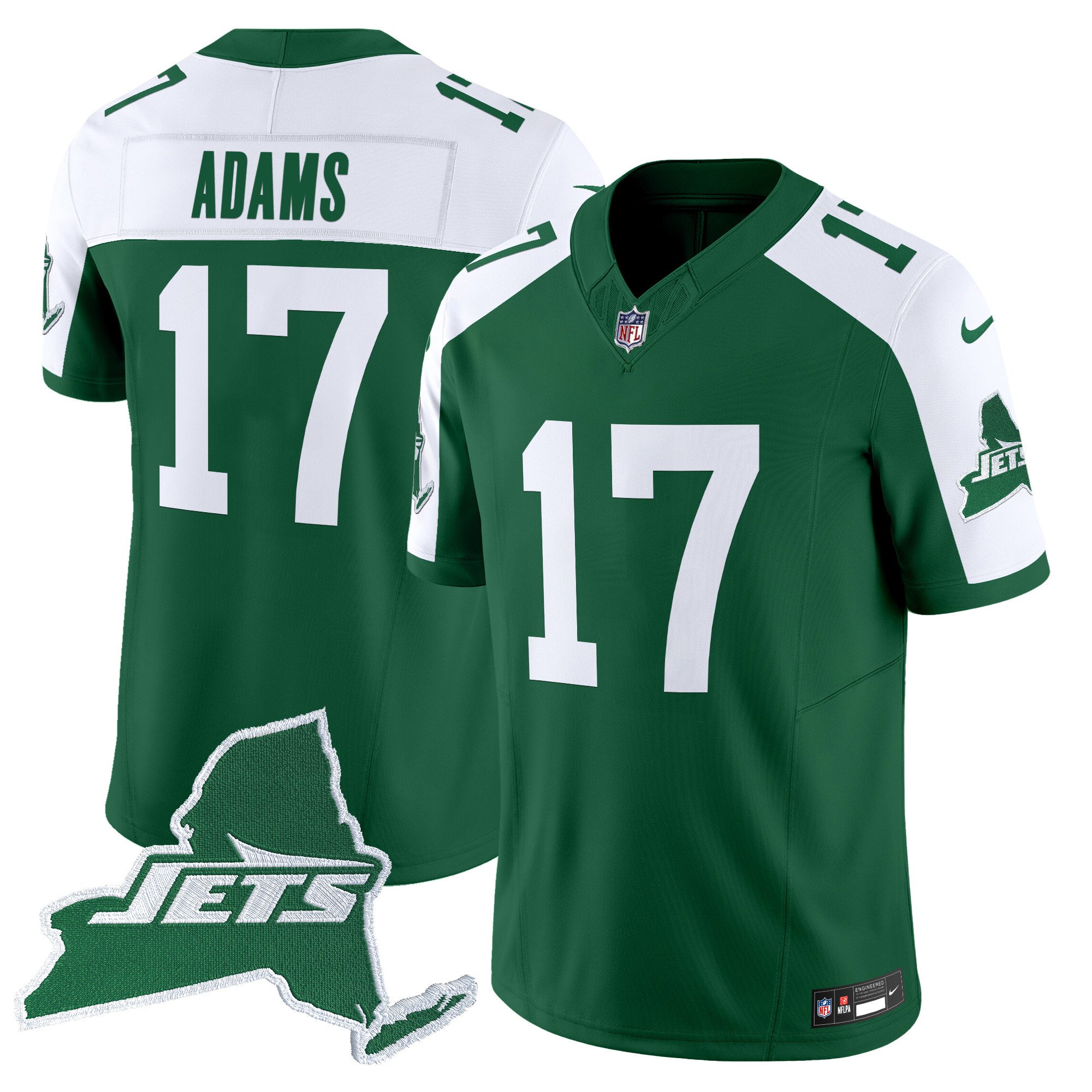 Men's New York Jets Home Patch Vapor Legacy Limited Jersey - All Stitched - Image 9