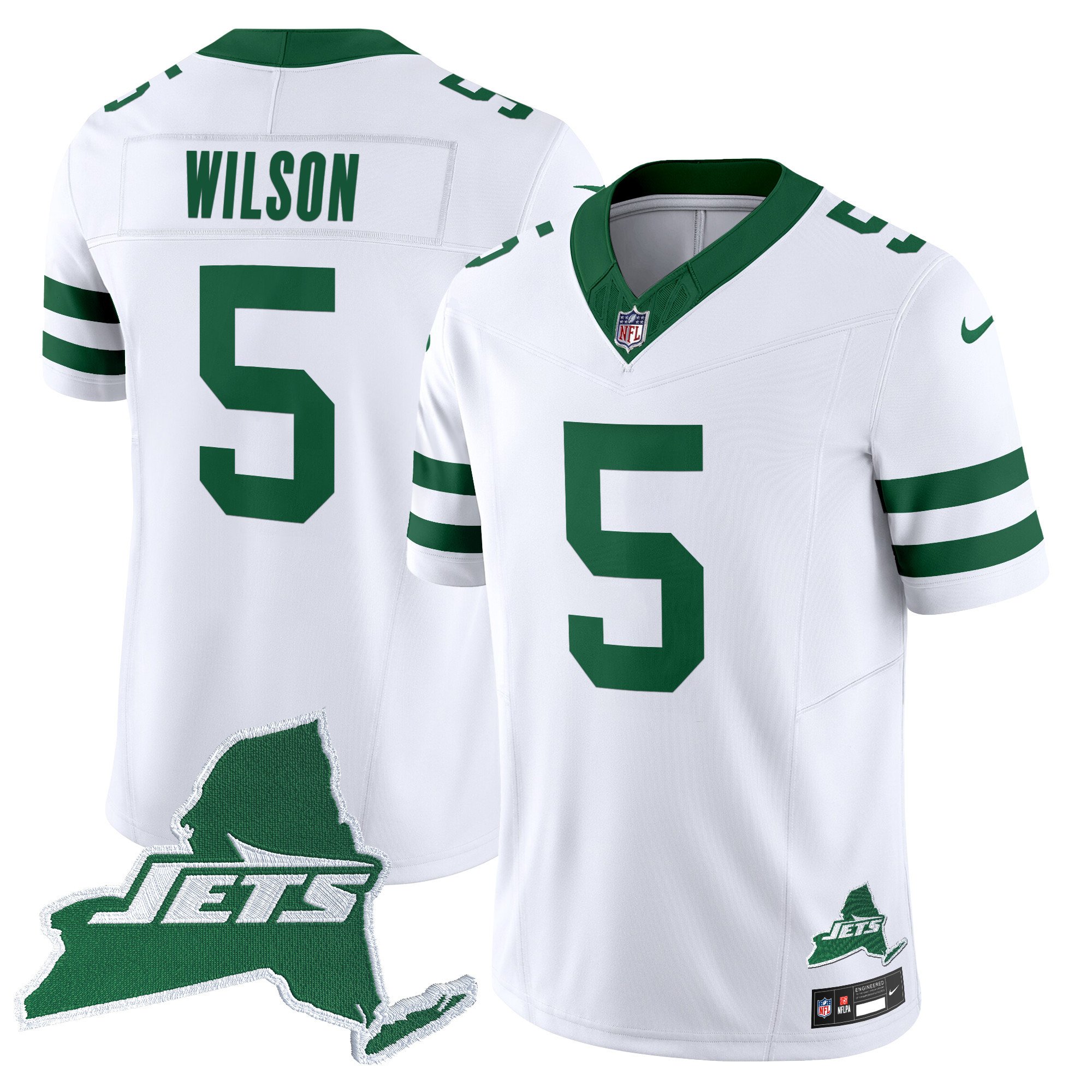 Men's New York Jets Home Patch Vapor Legacy Limited Jersey - All Stitched - Image 32