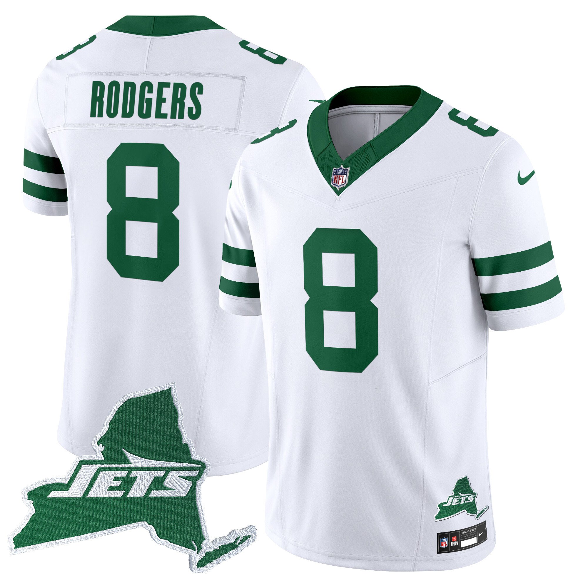 Men's New York Jets Home Patch Vapor Legacy Limited Jersey - All Stitched - Image 29