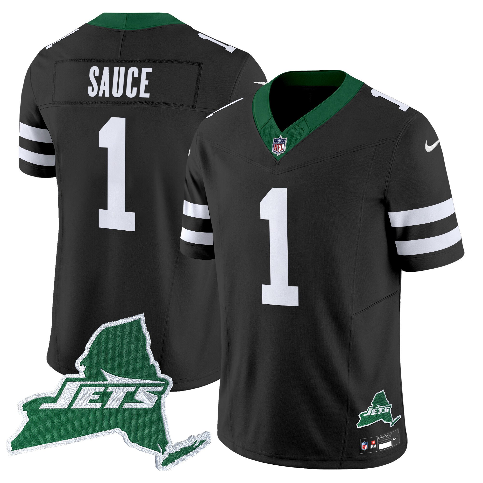 Men's New York Jets Home Patch Vapor Legacy Limited Jersey - All Stitched - Image 40