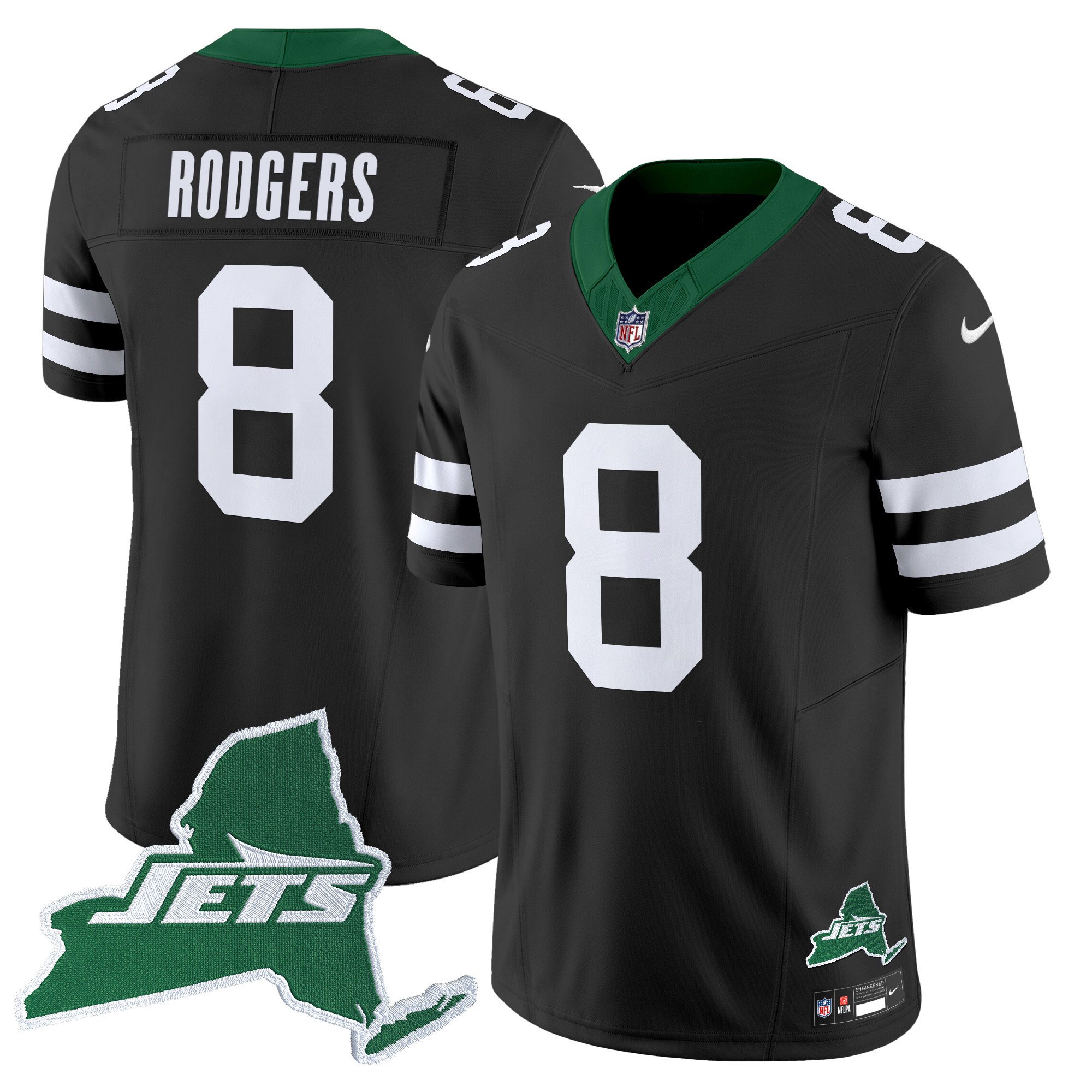 Men's New York Jets Home Patch Vapor Legacy Limited Jersey - All Stitched - Image 36