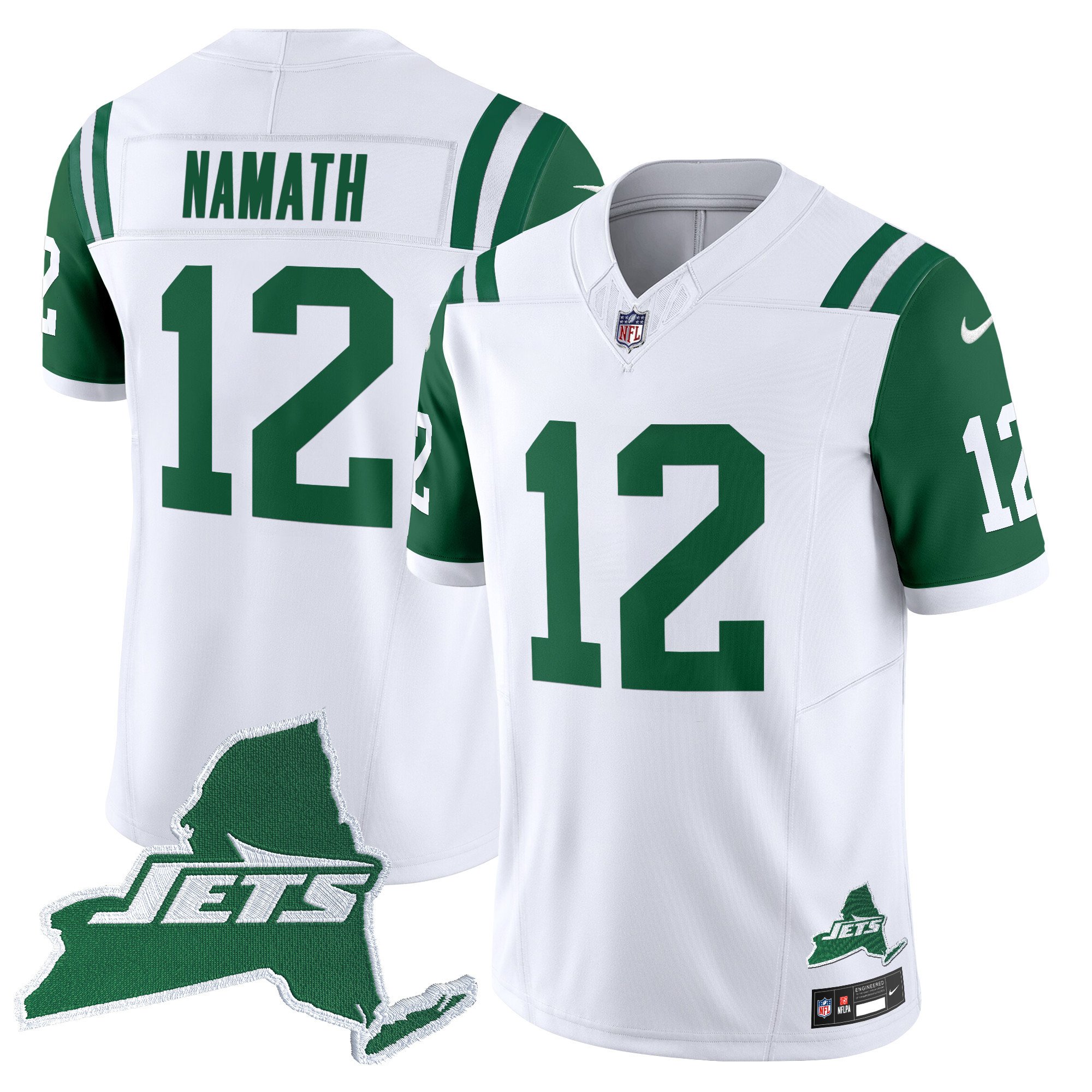 Men's New York Jets Home Patch Vapor Legacy Limited Jersey - All Stitched - Image 6
