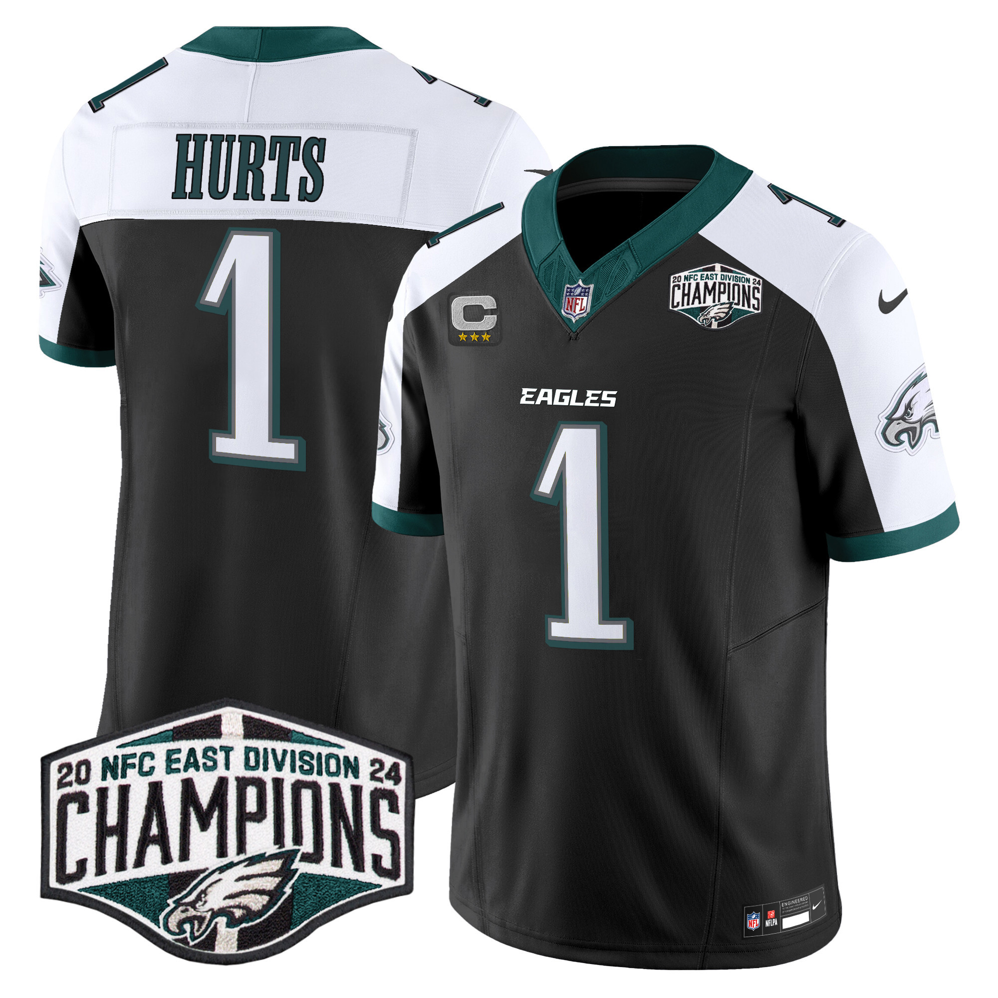 Men's Philadelphia Eagles 2024 NFC East Division Champions Vapor Limited Jersey - All Stitched - Image 35