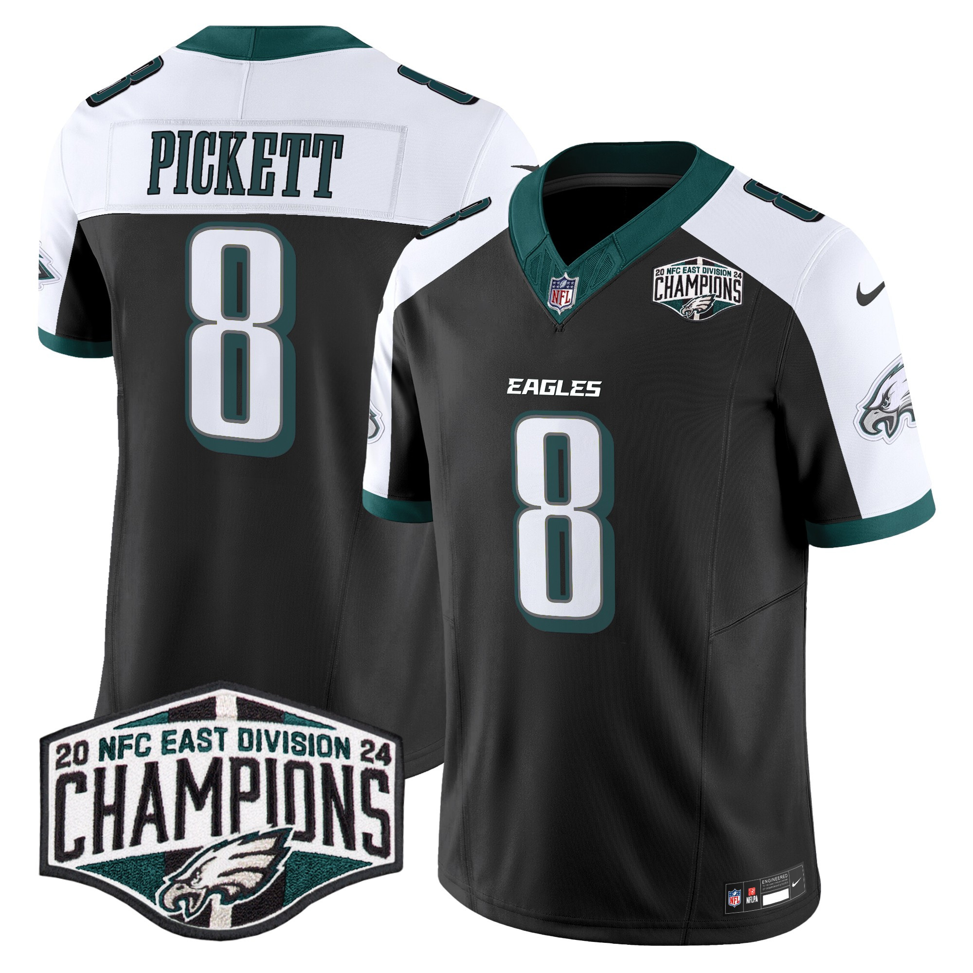 Men's Philadelphia Eagles 2024 NFC East Division Champions Vapor Limited Jersey - All Stitched - Image 34