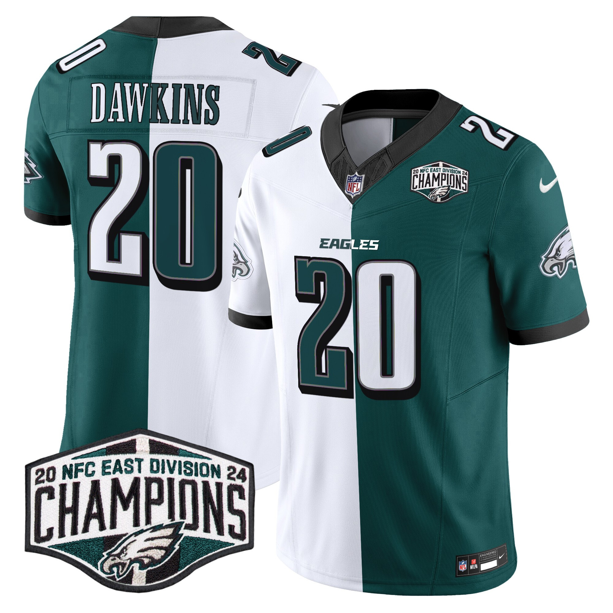 Men's Philadelphia Eagles 2024 NFC East Division Champions Vapor Limited Jersey - All Stitched - Image 48