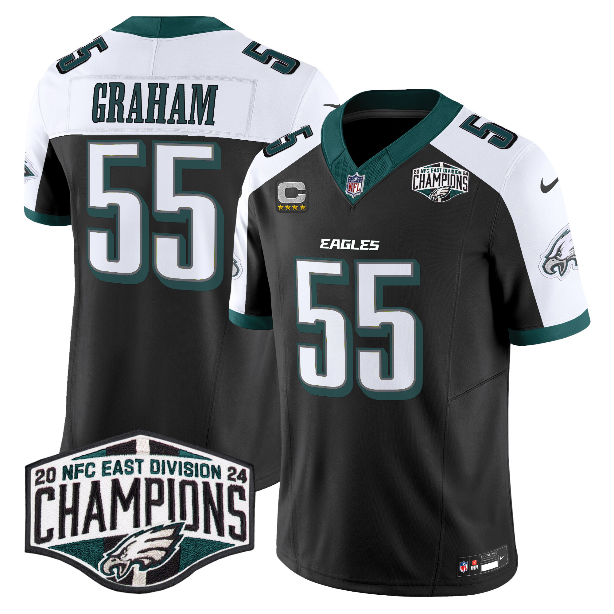 Men's Philadelphia Eagles 2024 NFC East Division Champions Vapor Limited Jersey - All Stitched - Image 39