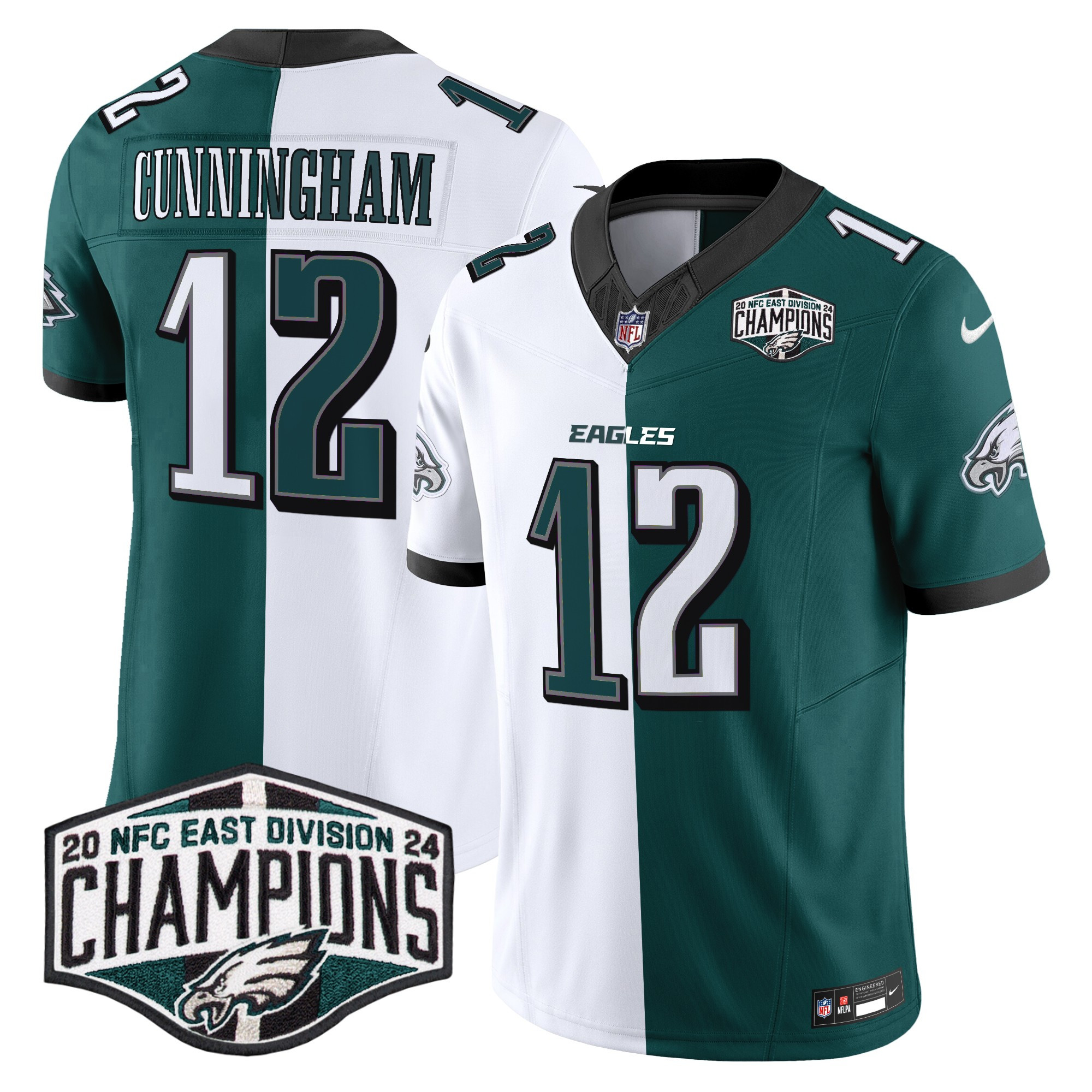 Men's Philadelphia Eagles 2024 NFC East Division Champions Vapor Limited Jersey - All Stitched - Image 46