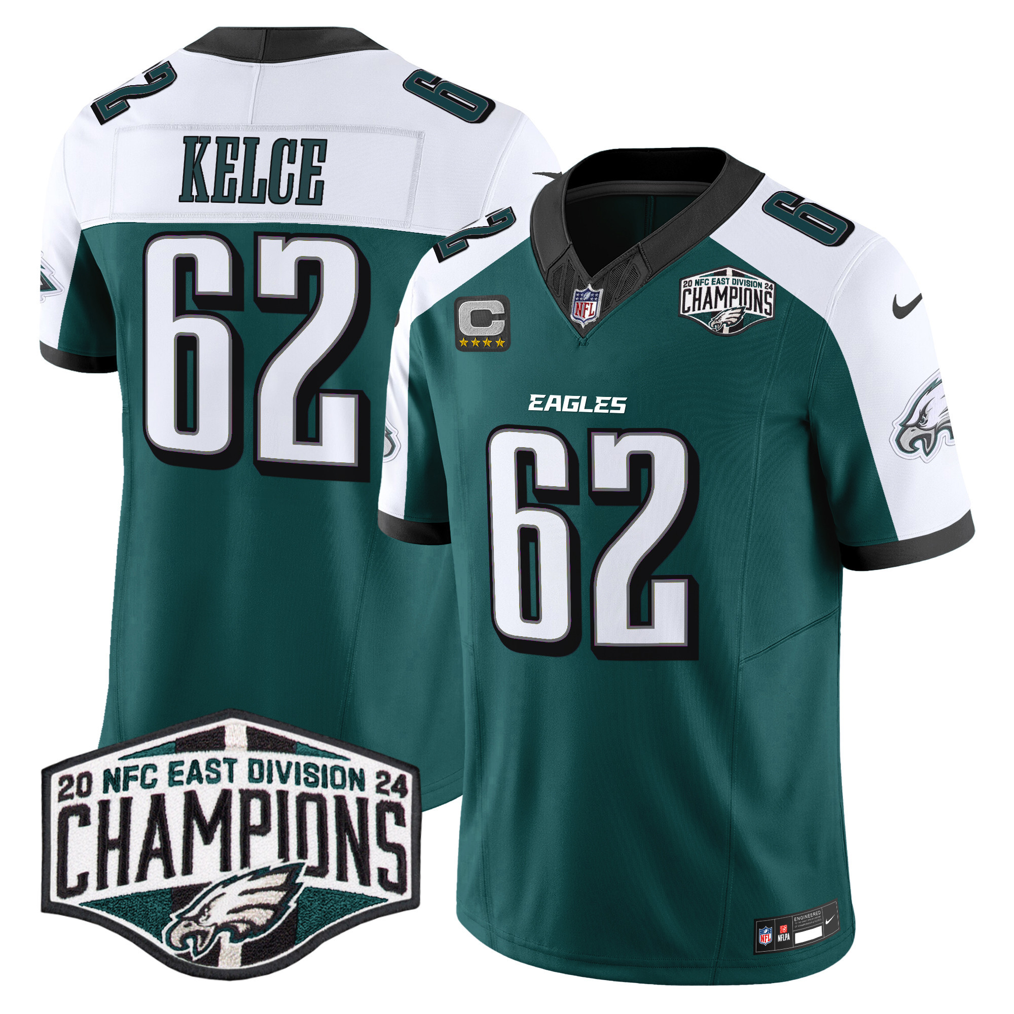 Men's Philadelphia Eagles 2024 NFC East Division Champions Vapor Limited Jersey - All Stitched - Image 28