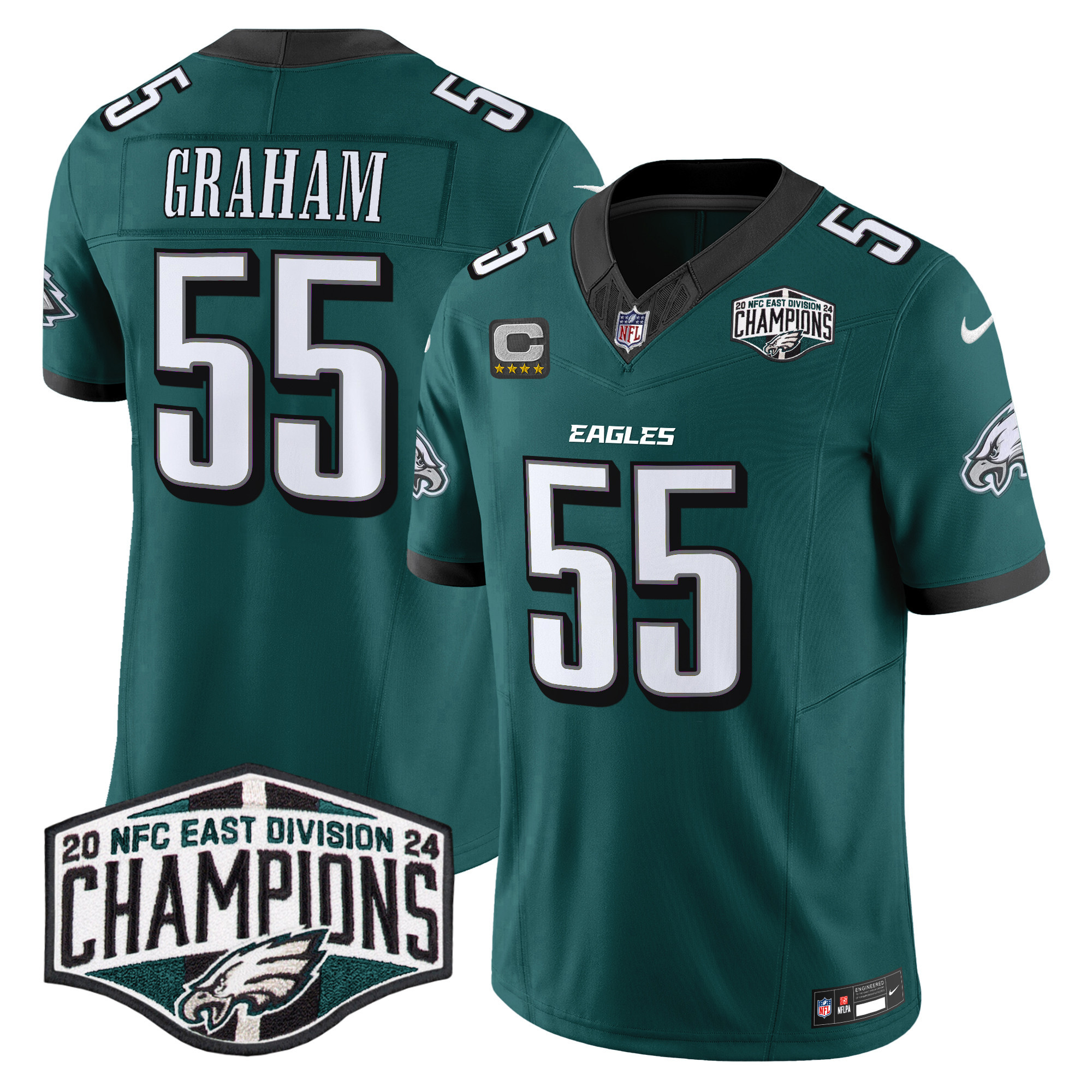 Men's Philadelphia Eagles 2024 NFC East Division Champions Vapor Limited Jersey - All Stitched - Image 7