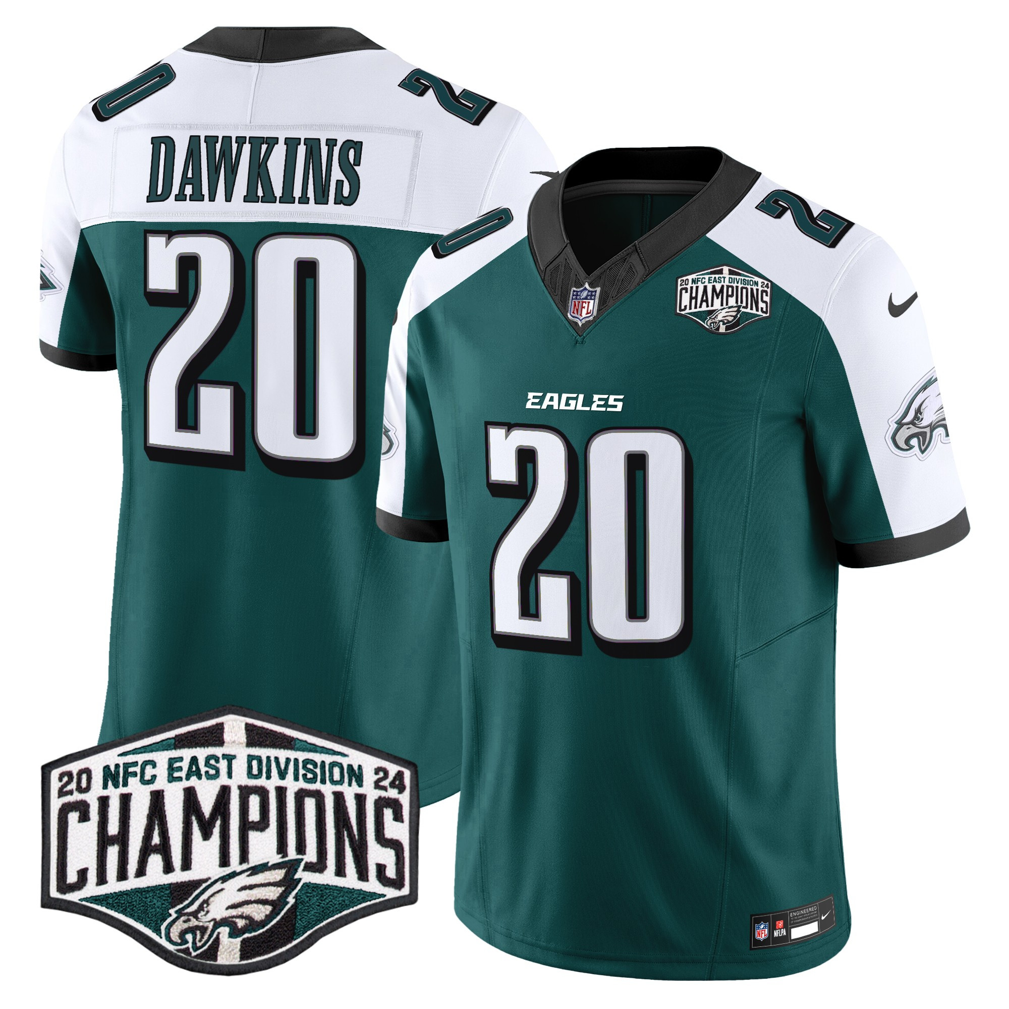 Men's Philadelphia Eagles 2024 NFC East Division Champions Vapor Limited Jersey - All Stitched - Image 32