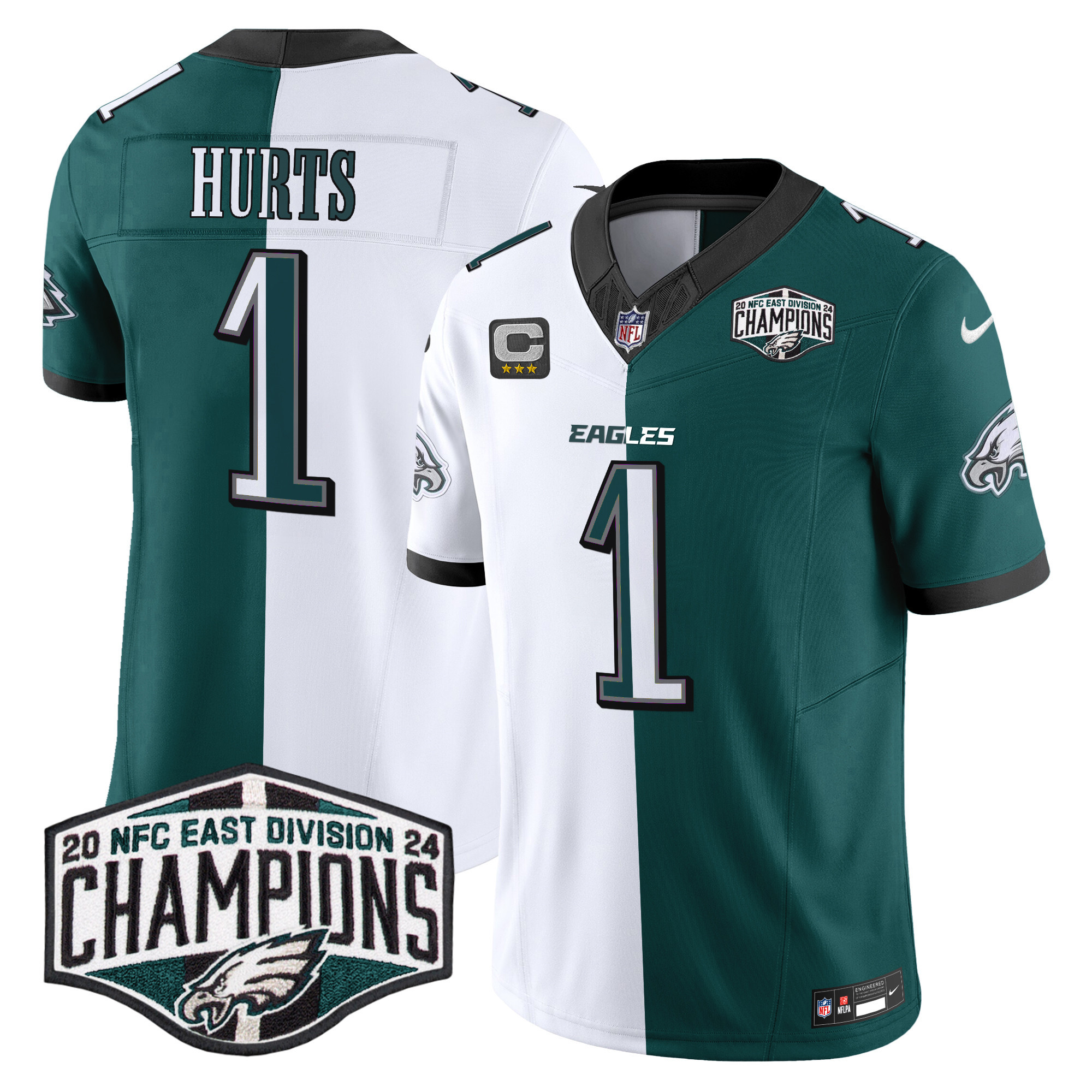 Men's Philadelphia Eagles 2024 NFC East Division Champions Vapor Limited Jersey - All Stitched - Image 43