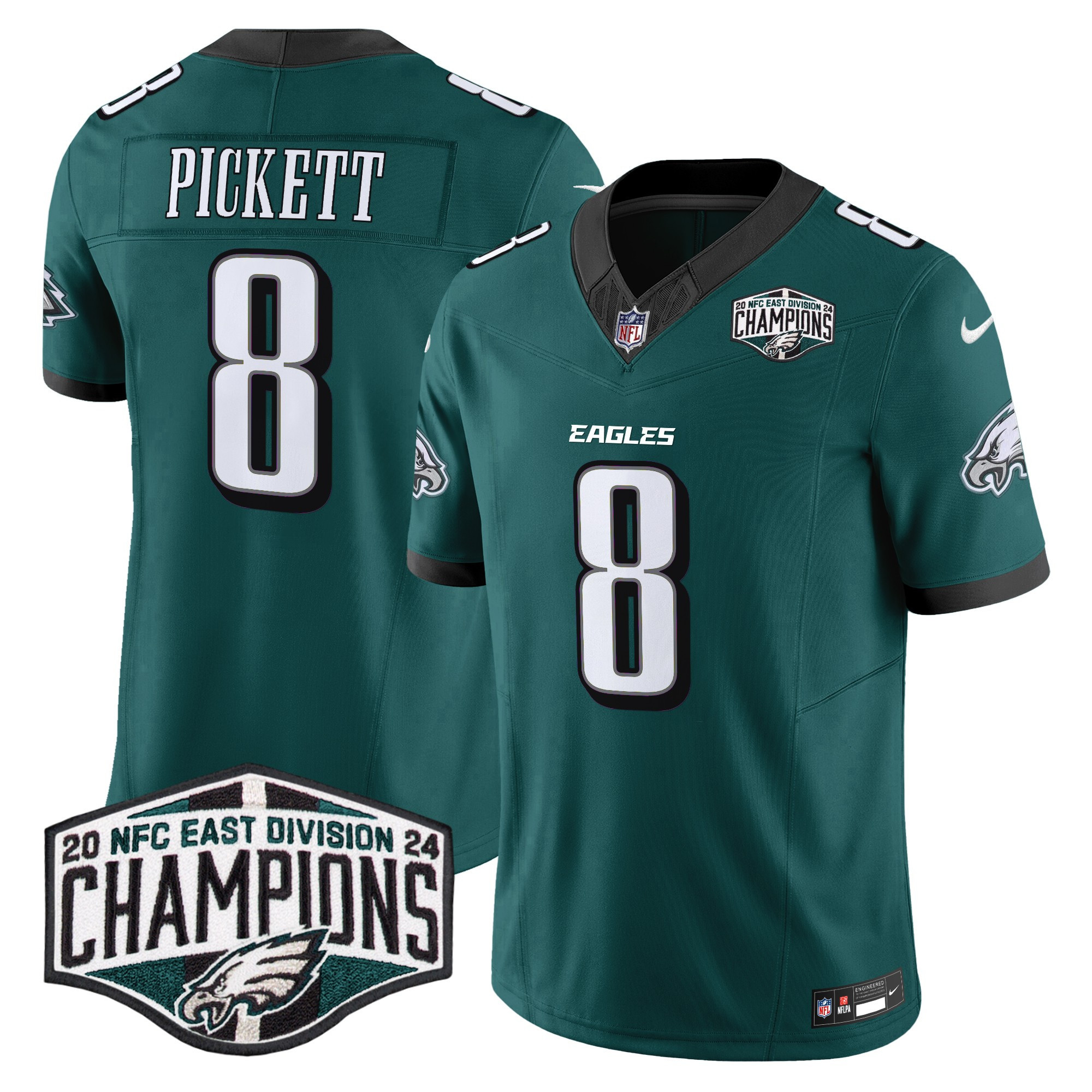 Men's Philadelphia Eagles 2024 NFC East Division Champions Vapor Limited Jersey - All Stitched - Image 2