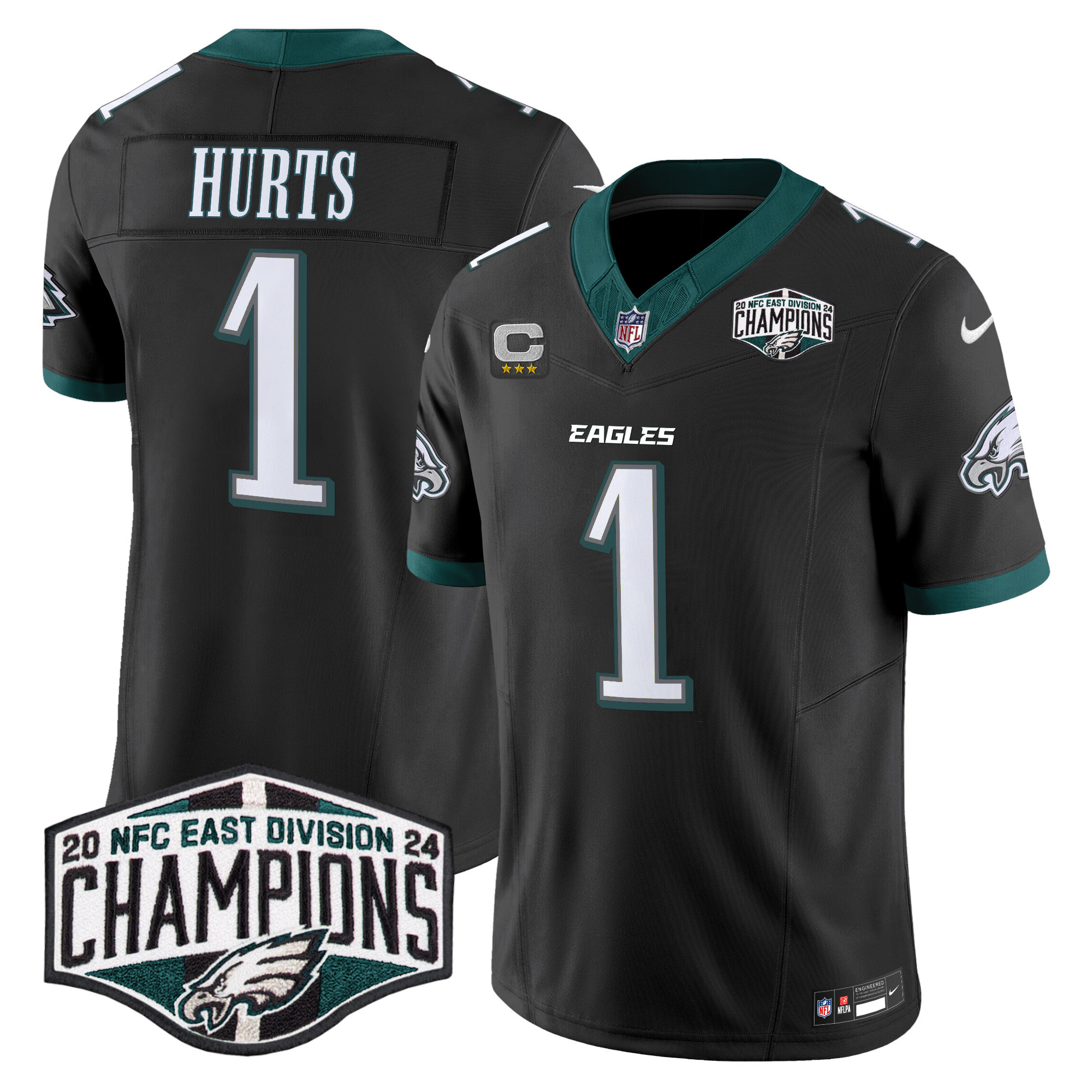 Men's Philadelphia Eagles 2024 NFC East Division Champions Vapor Limited Jersey - All Stitched - Image 19