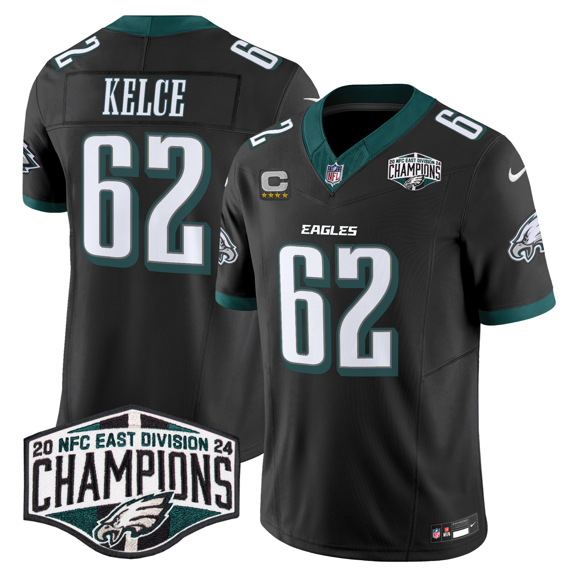 Men's Philadelphia Eagles 2024 NFC East Division Champions Vapor Limited Jersey - All Stitched - Image 20