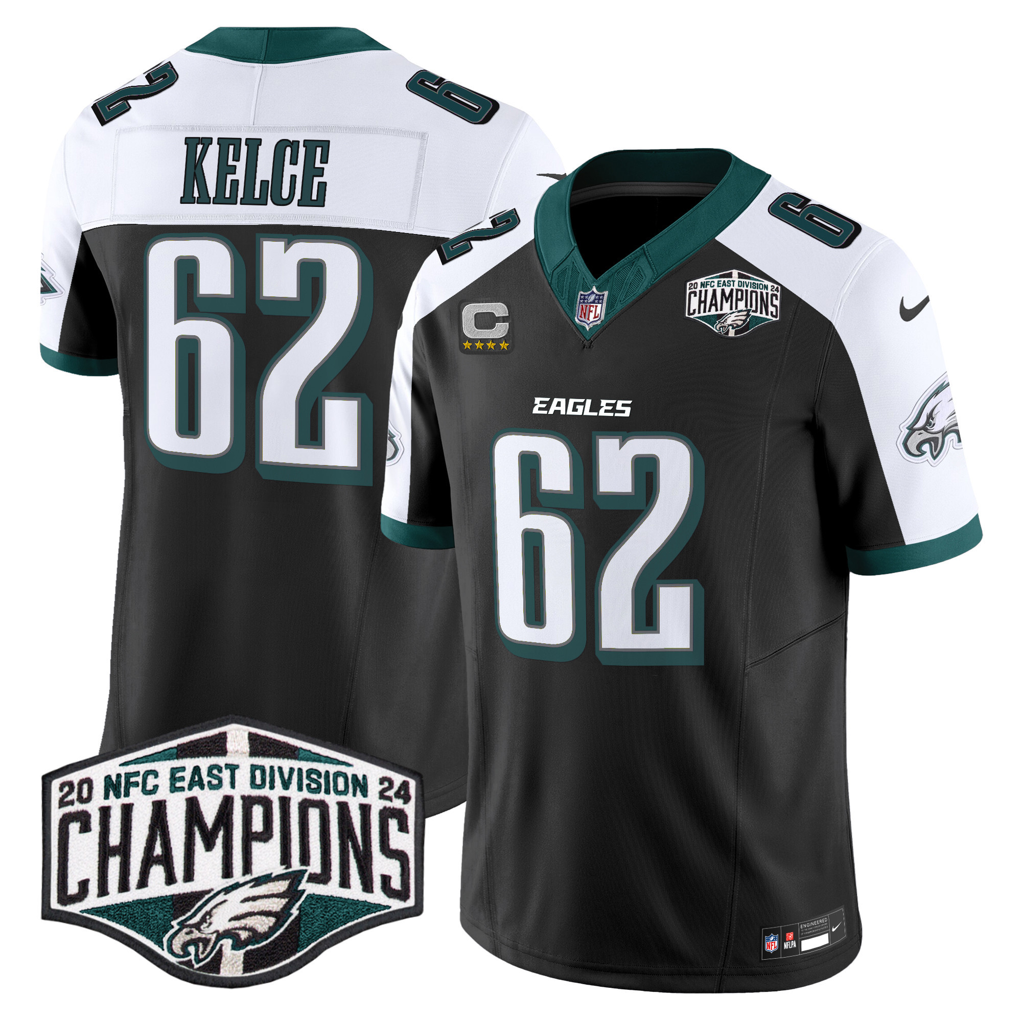 Men's Philadelphia Eagles 2024 NFC East Division Champions Vapor Limited Jersey - All Stitched - Image 36