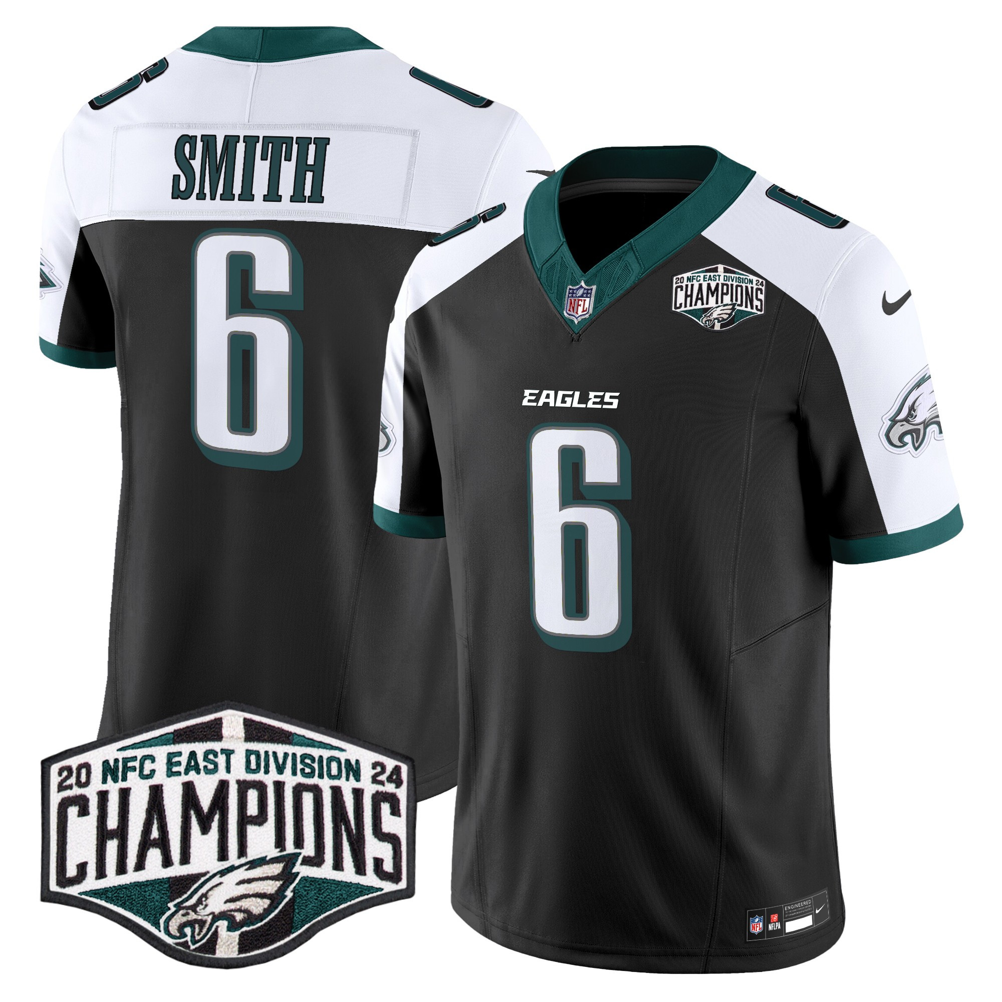 Men's Philadelphia Eagles 2024 NFC East Division Champions Vapor Limited Jersey - All Stitched - Image 37