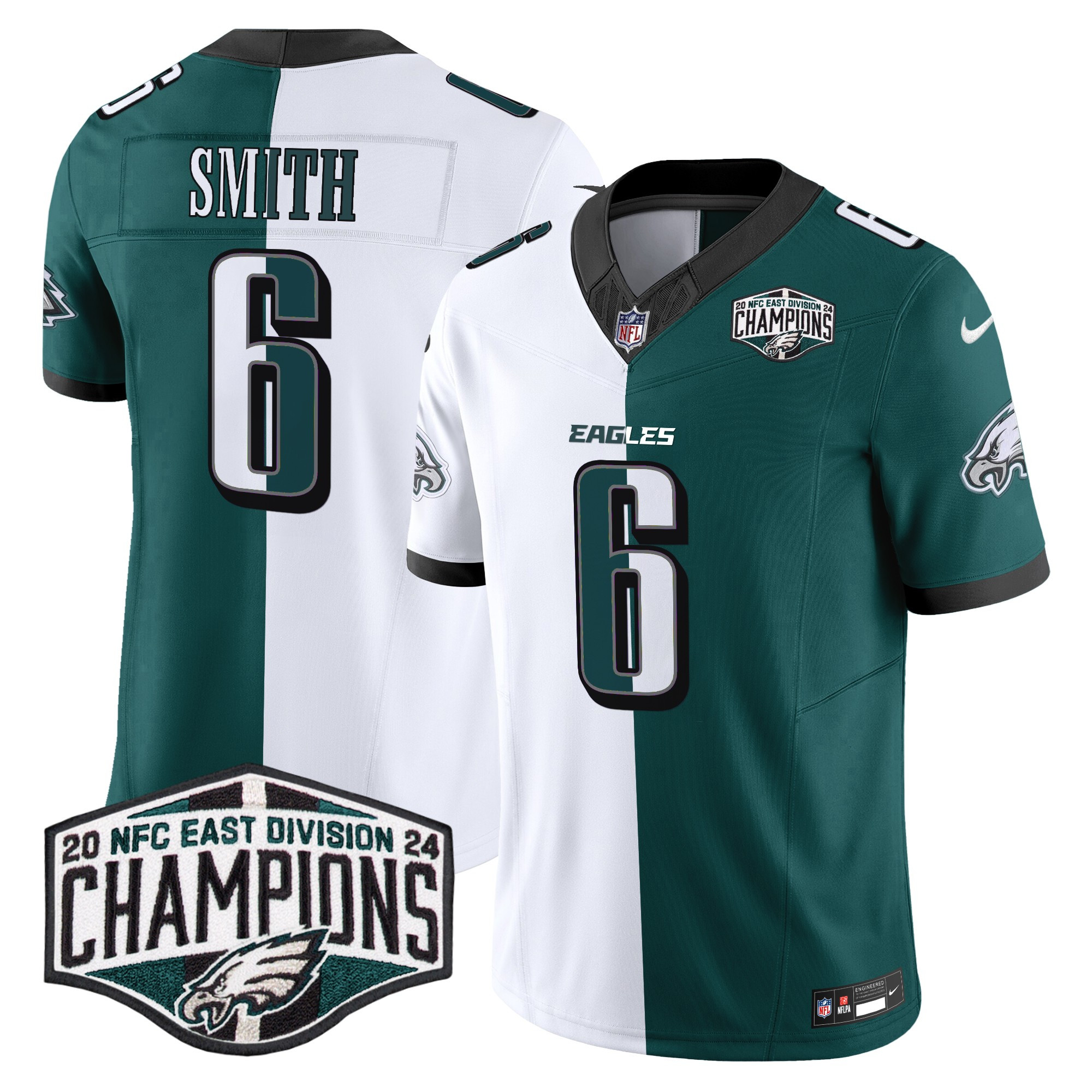 Men's Philadelphia Eagles 2024 NFC East Division Champions Vapor Limited Jersey - All Stitched - Image 45