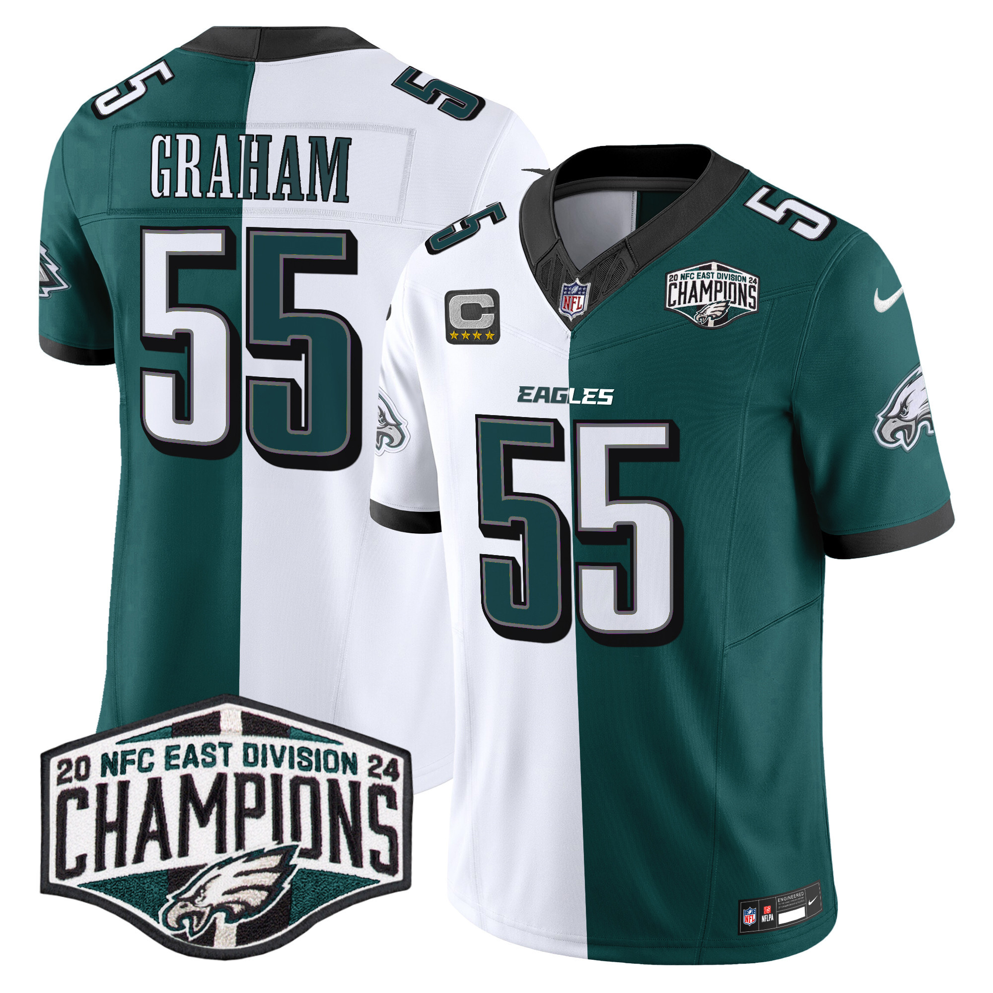 Men's Philadelphia Eagles 2024 NFC East Division Champions Vapor Limited Jersey - All Stitched - Image 47