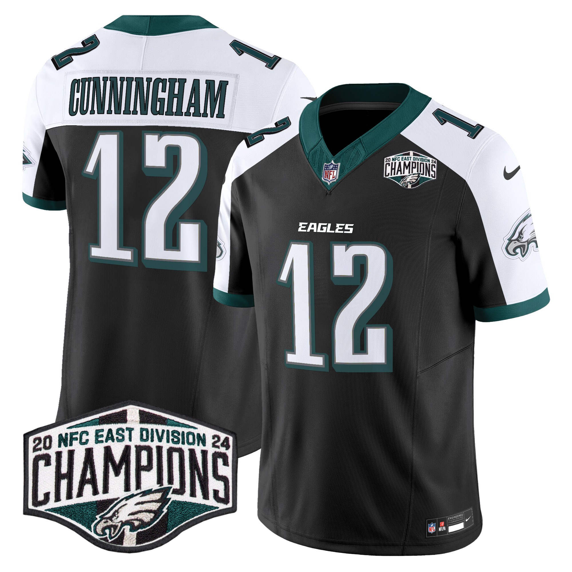 Men's Philadelphia Eagles 2024 NFC East Division Champions Vapor Limited Jersey - All Stitched - Image 38