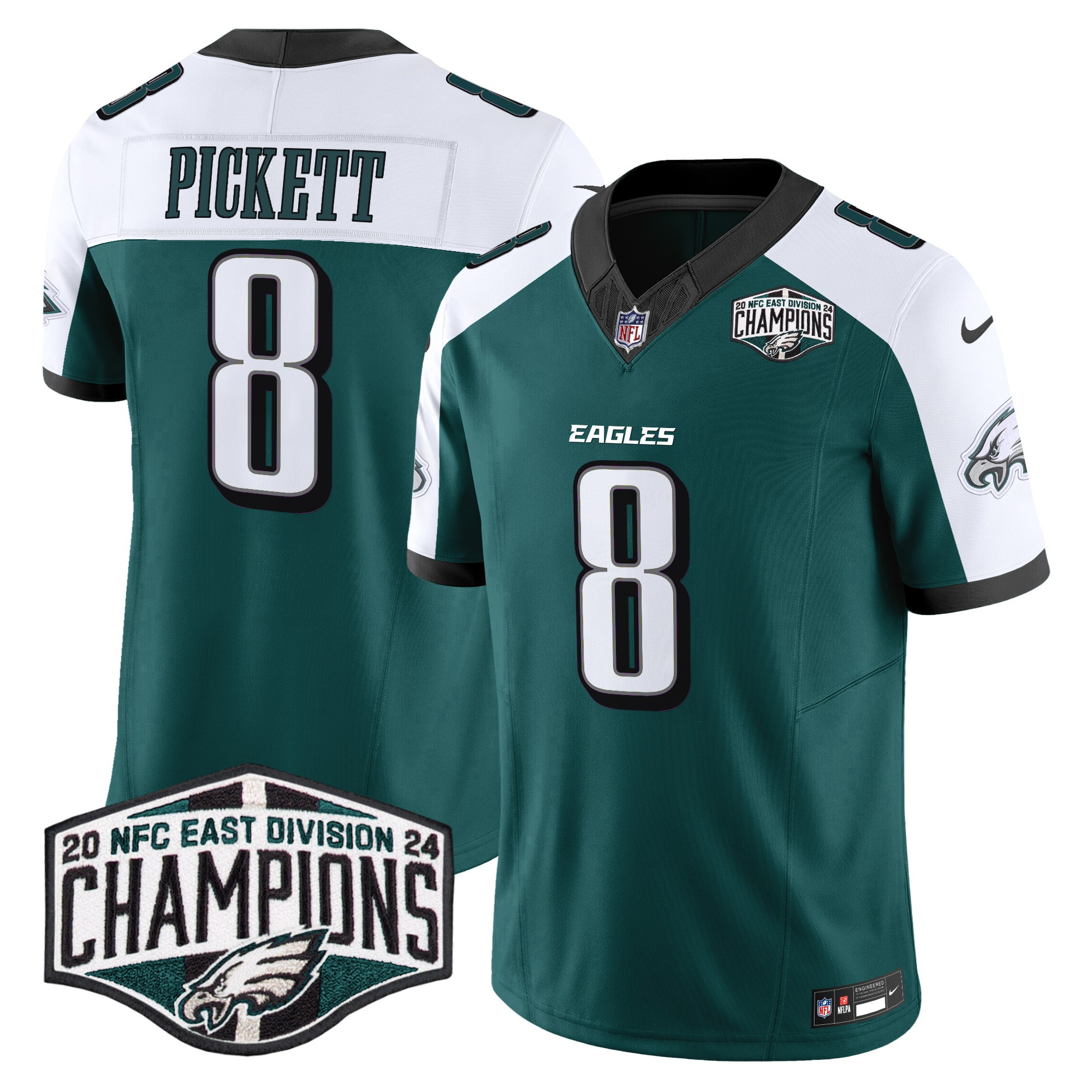 Men's Philadelphia Eagles 2024 NFC East Division Champions Vapor Limited Jersey - All Stitched - Image 26