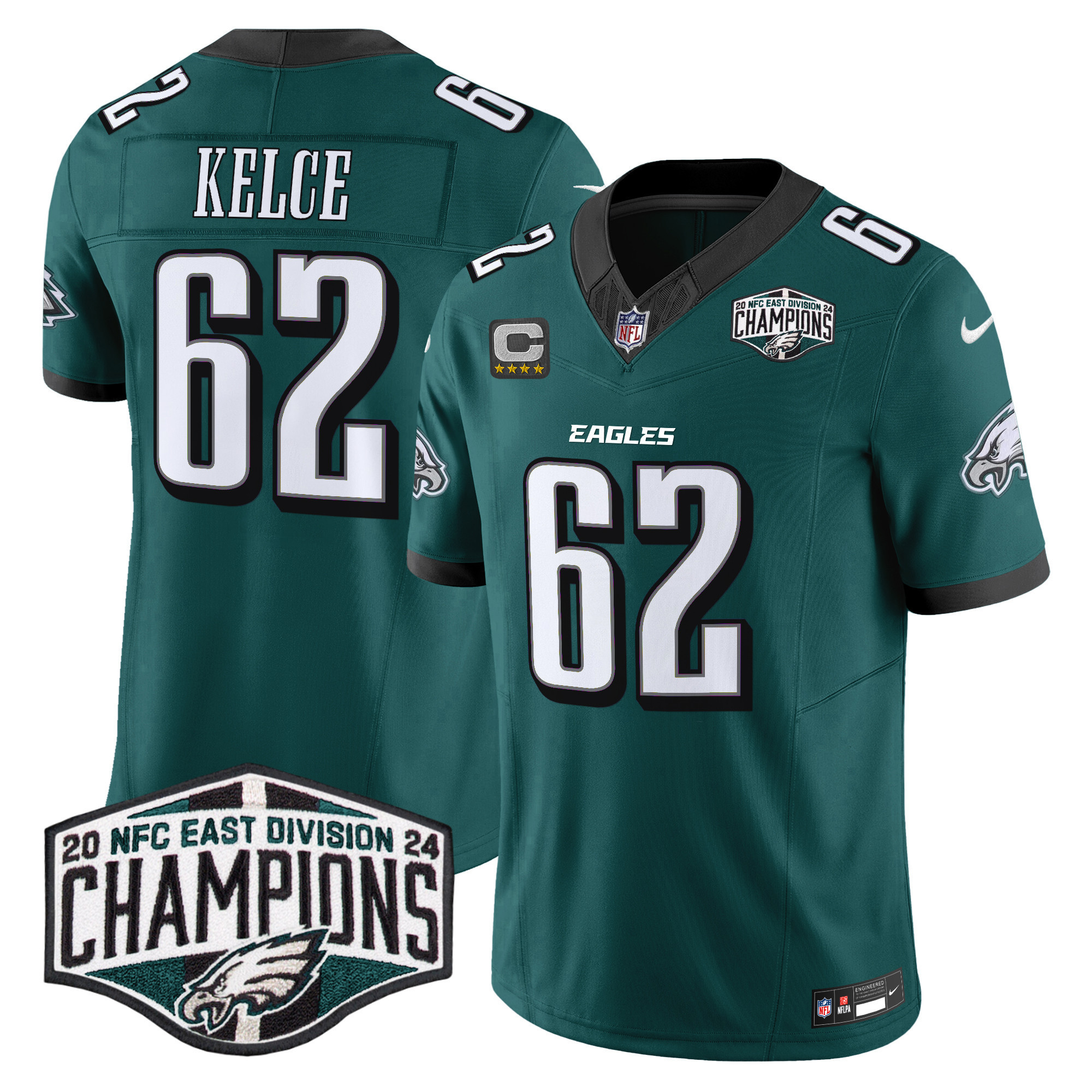 Men's Philadelphia Eagles 2024 NFC East Division Champions Vapor Limited Jersey - All Stitched - Image 4