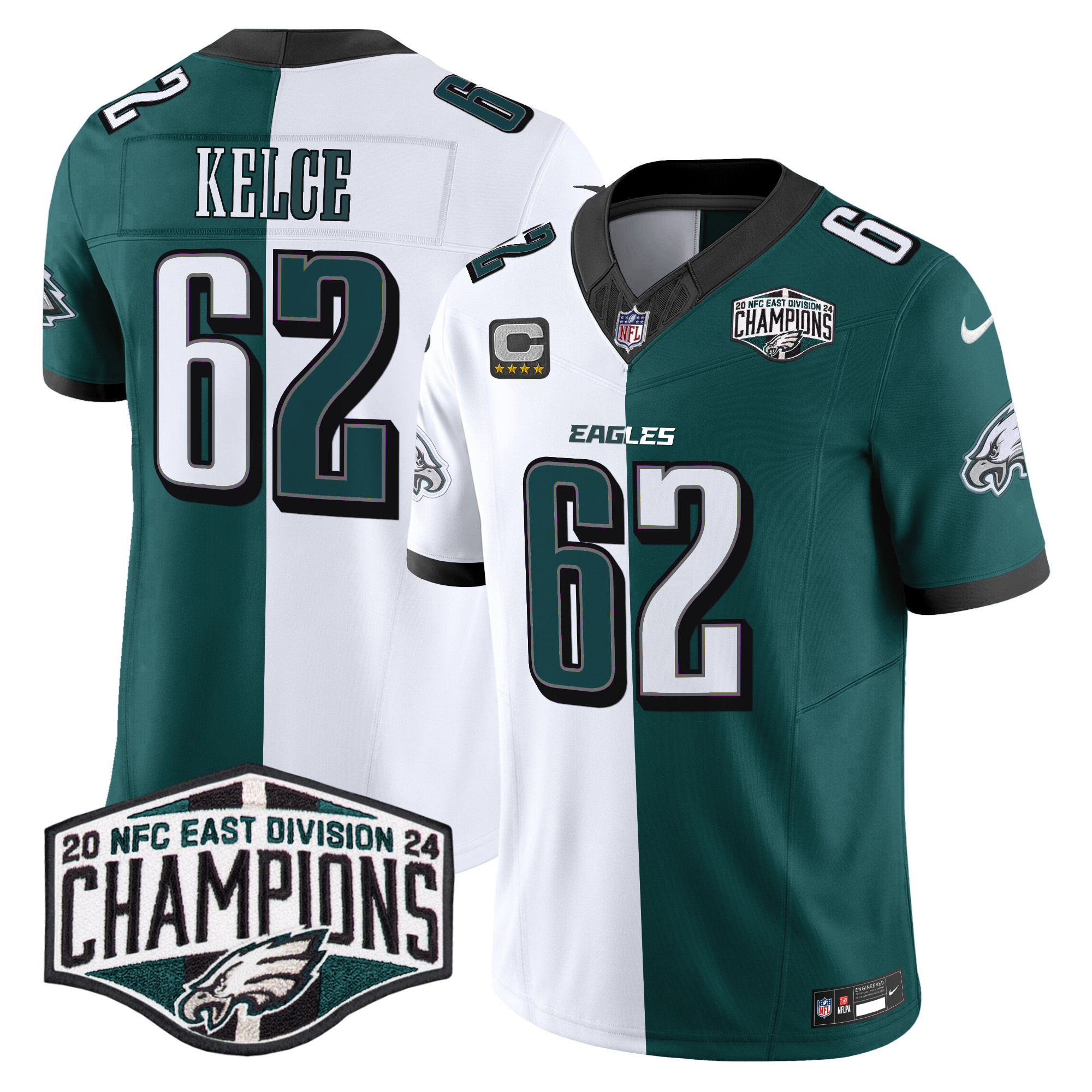 Men's Philadelphia Eagles 2024 NFC East Division Champions Vapor Limited Jersey - All Stitched - Image 44