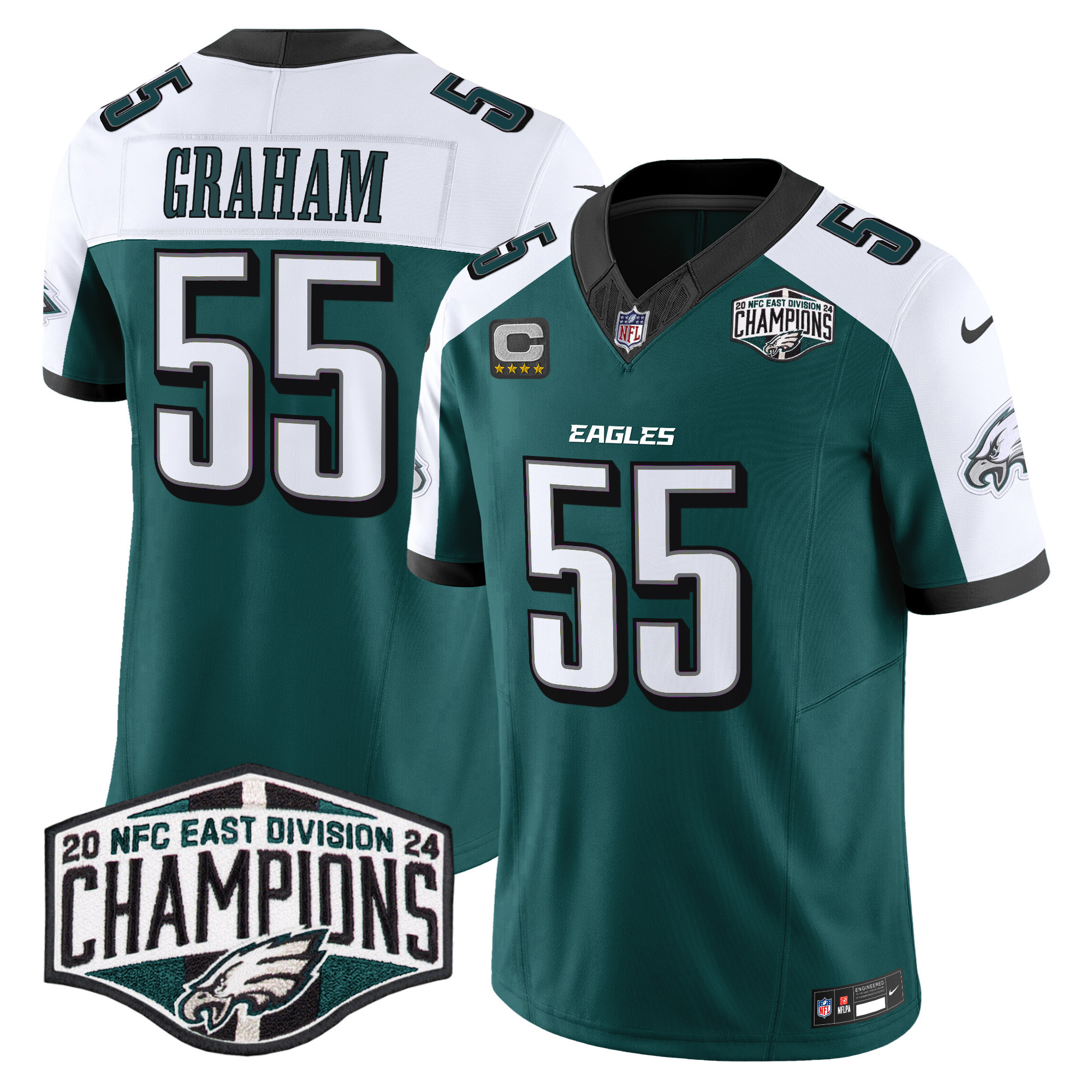 Men's Philadelphia Eagles 2024 NFC East Division Champions Vapor Limited Jersey - All Stitched - Image 31