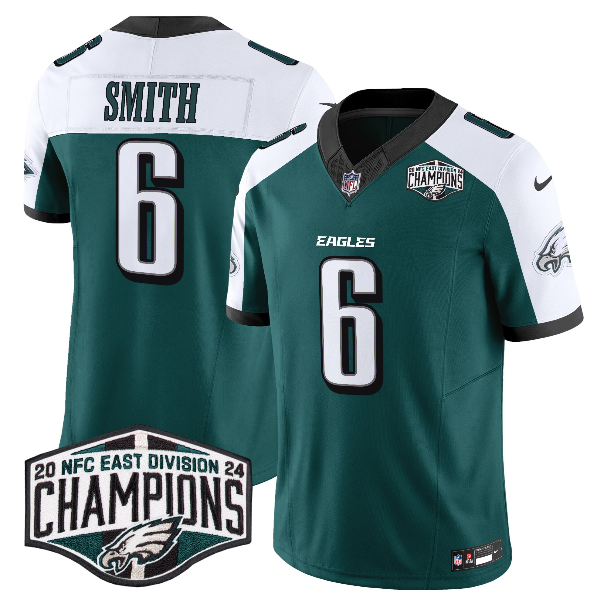 Men's Philadelphia Eagles 2024 NFC East Division Champions Vapor Limited Jersey - All Stitched - Image 29