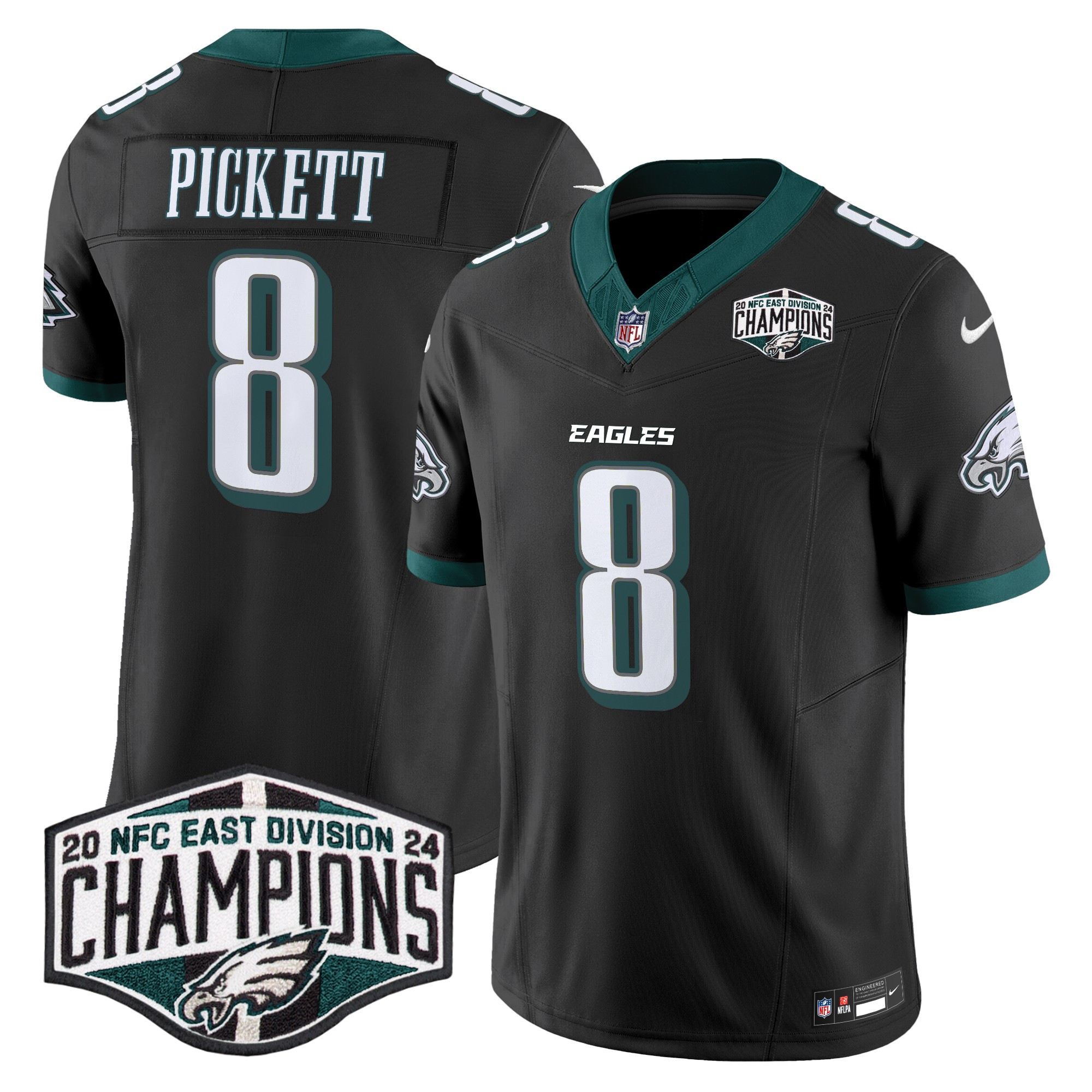 Men's Philadelphia Eagles 2024 NFC East Division Champions Vapor Limited Jersey - All Stitched - Image 18