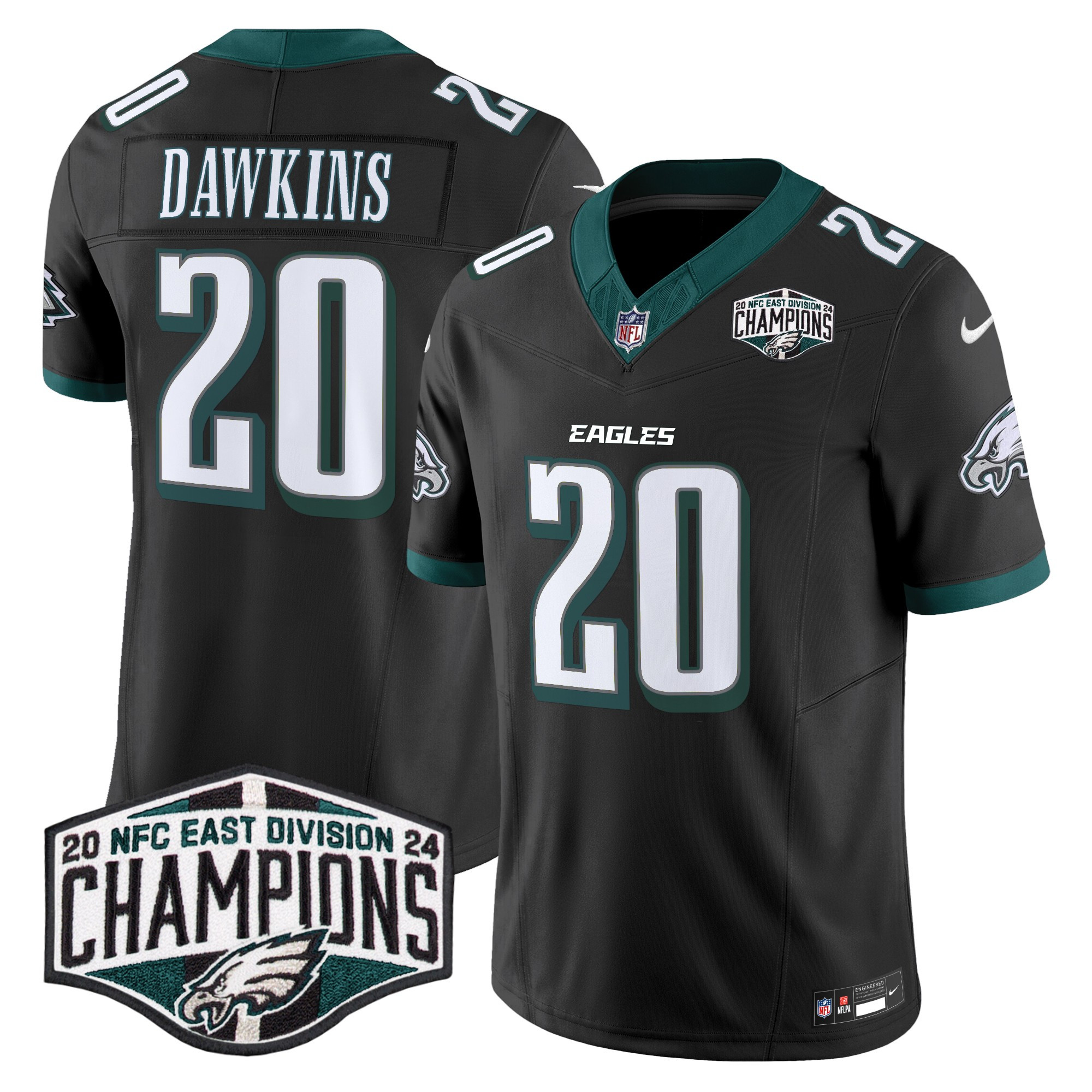 Men's Philadelphia Eagles 2024 NFC East Division Champions Vapor Limited Jersey - All Stitched - Image 24