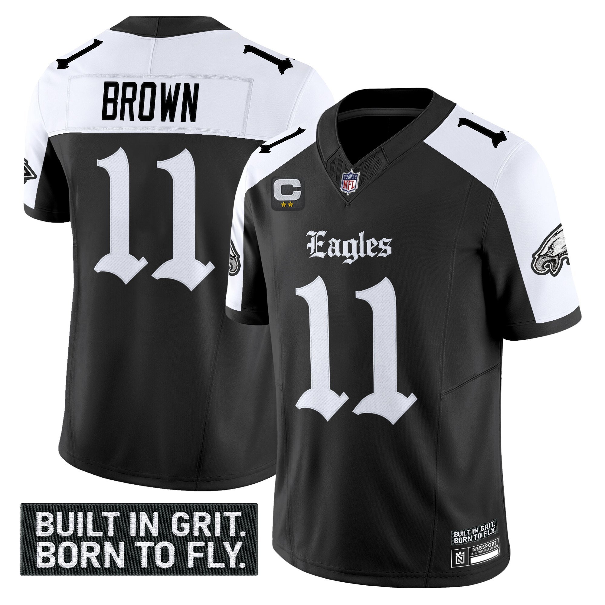 Men's Philadelphia Eagles 'Gothic Philly Edition' Vapor Limited Jersey V2 - All Stitched - Image 29