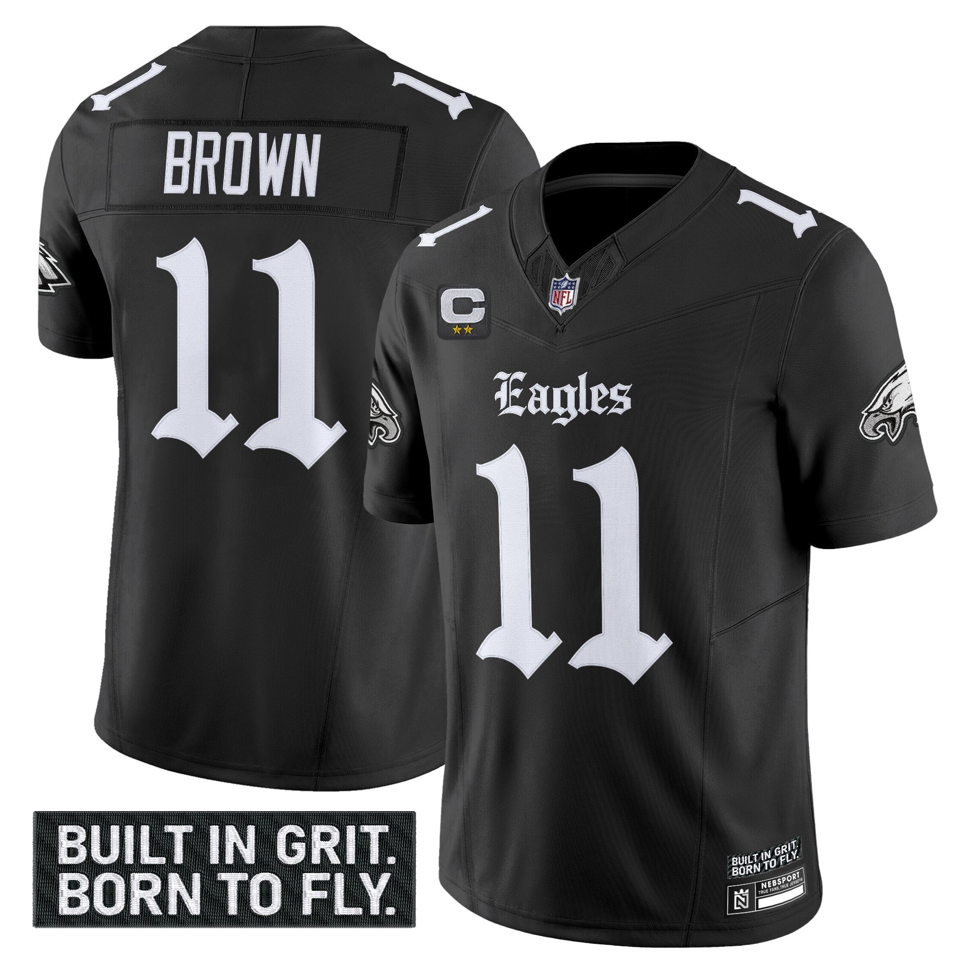 Men's Philadelphia Eagles 'Gothic Philly Edition' Vapor Limited Jersey V2 - All Stitched - Image 9