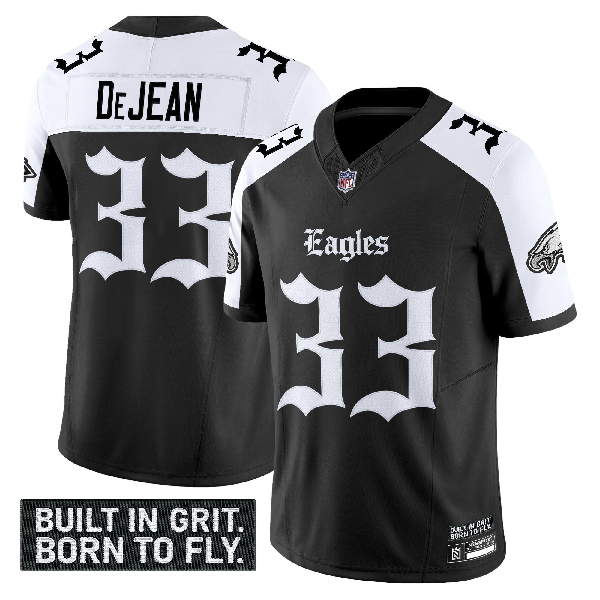 Men's Philadelphia Eagles 'Gothic Philly Edition' Vapor Limited Jersey V2 - All Stitched - Image 30