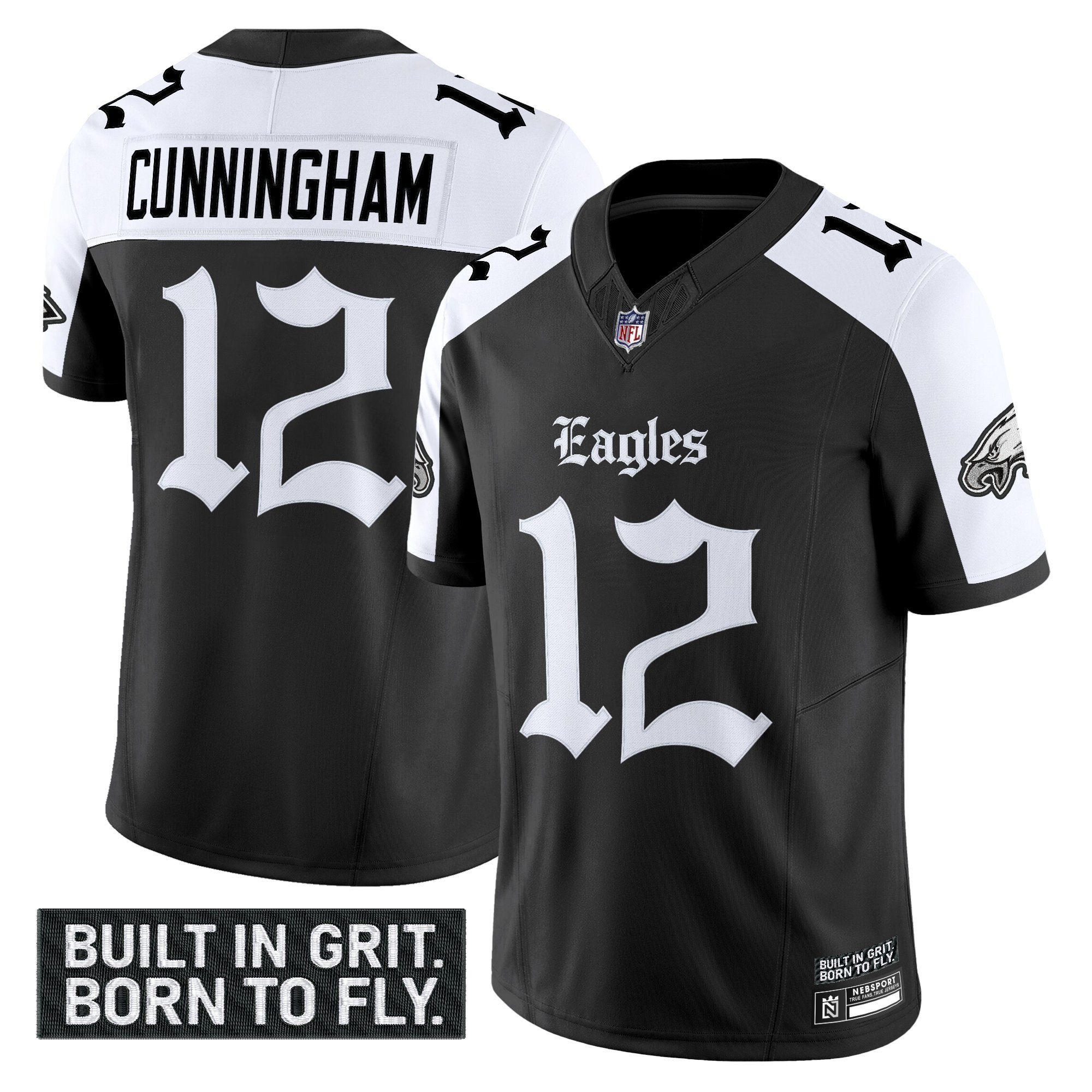 Men's Philadelphia Eagles 'Gothic Philly Edition' Vapor Limited Jersey V2 - All Stitched - Image 26