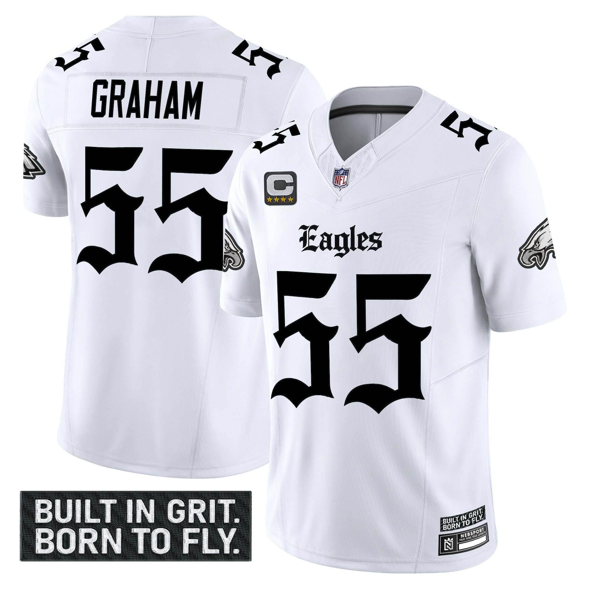 Men's Philadelphia Eagles 'Gothic Philly Edition' Vapor Limited Jersey V2 - All Stitched - Image 17