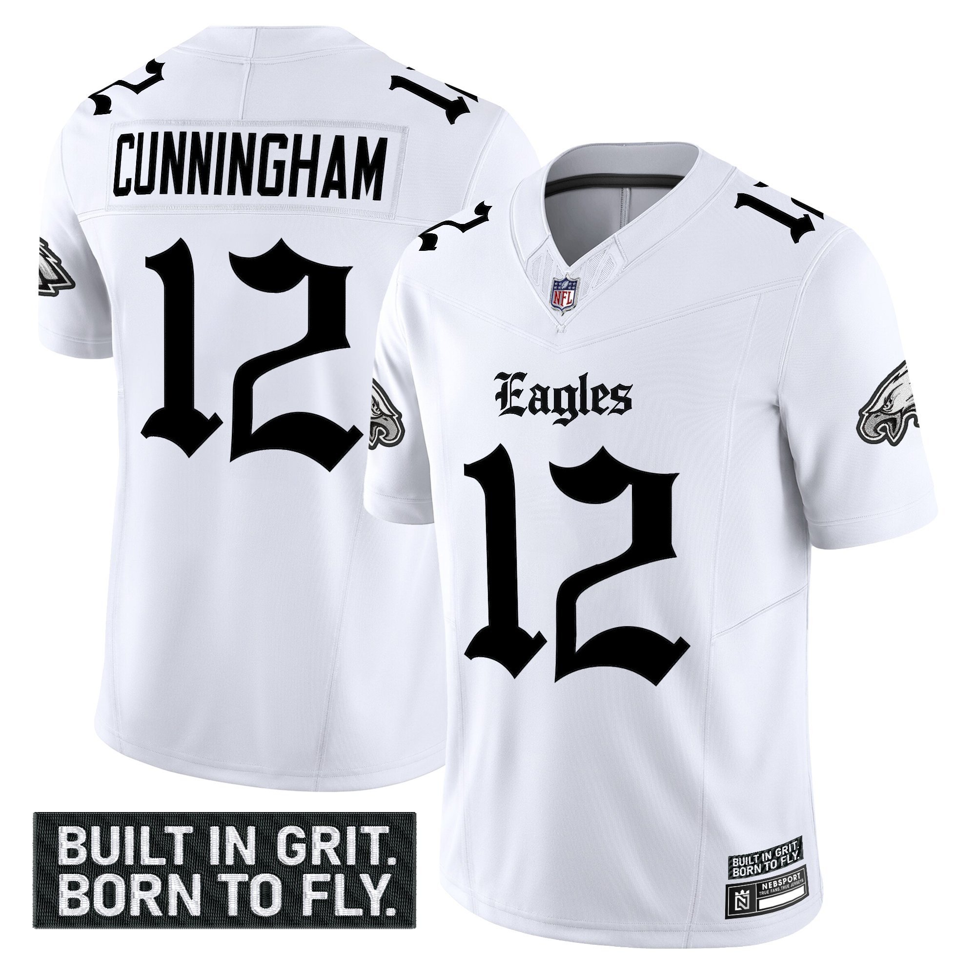 Men's Philadelphia Eagles 'Gothic Philly Edition' Vapor Limited Jersey V2 - All Stitched - Image 16