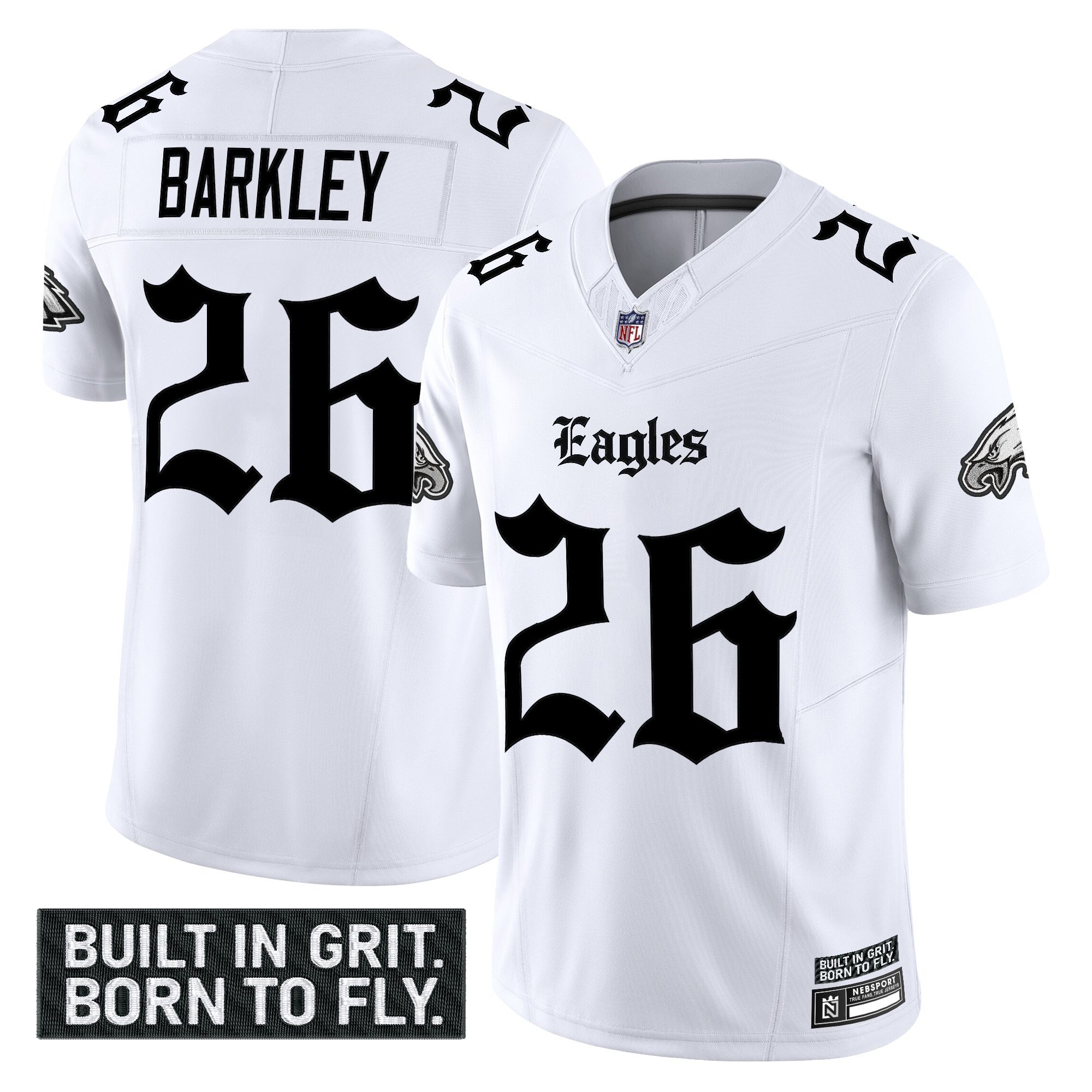 Men's Philadelphia Eagles 'Gothic Philly Edition' Vapor Limited Jersey V2 - All Stitched - Image 11