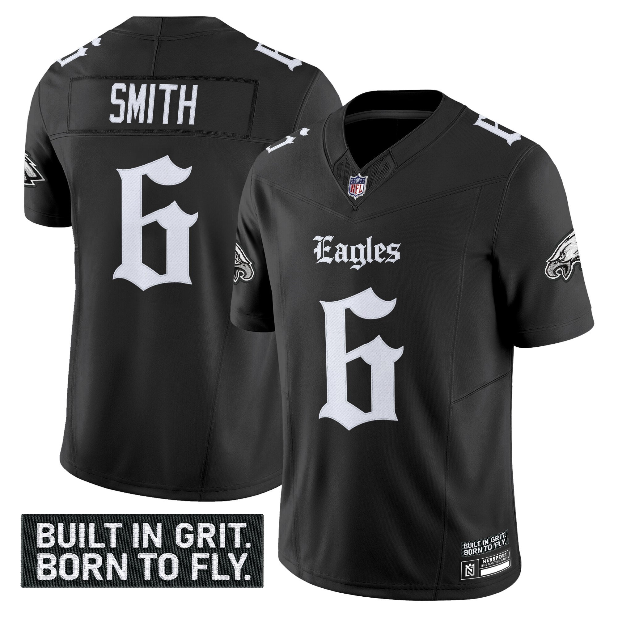 Men's Philadelphia Eagles 'Gothic Philly Edition' Vapor Limited Jersey V2 - All Stitched - Image 5