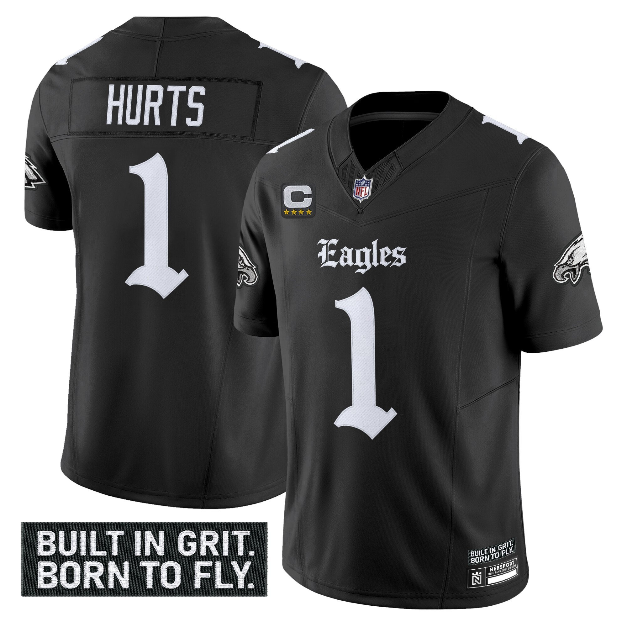 Men's Philadelphia Eagles 'Gothic Philly Edition' Vapor Limited Jersey V2 - All Stitched - Image 3